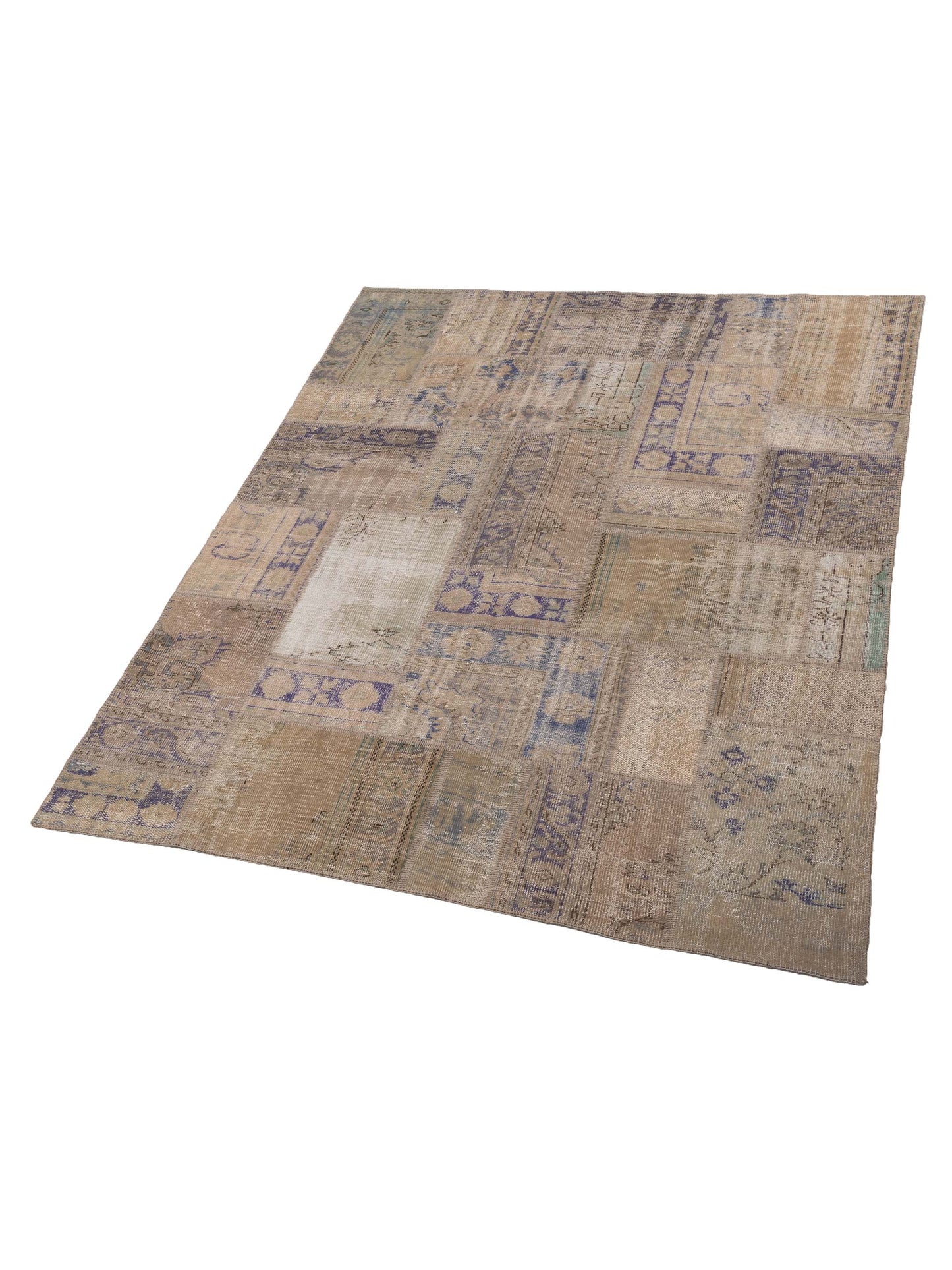 Turkish Vestige Patchwork 113324 Beige 8.3x9.10 Hand Knotted Rug