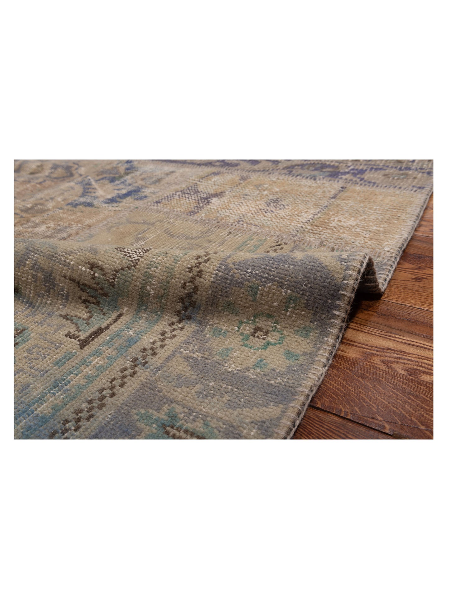 Turkish Vestige Patchwork 113324 Beige 8.3x9.10 Hand Knotted Rug
