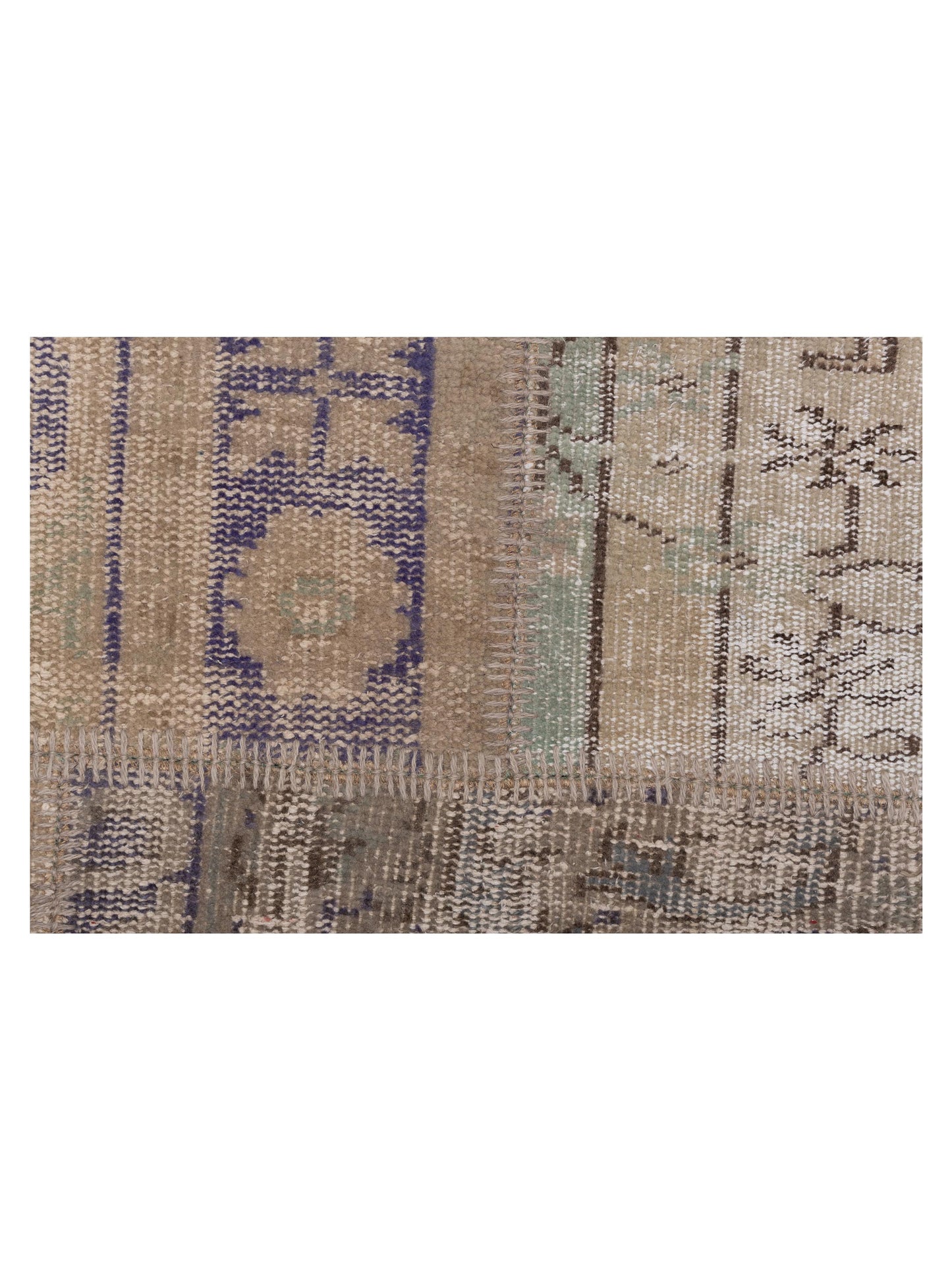 Turkish Vestige Patchwork 113324 Beige 8.3x9.10 Hand Knotted Rug