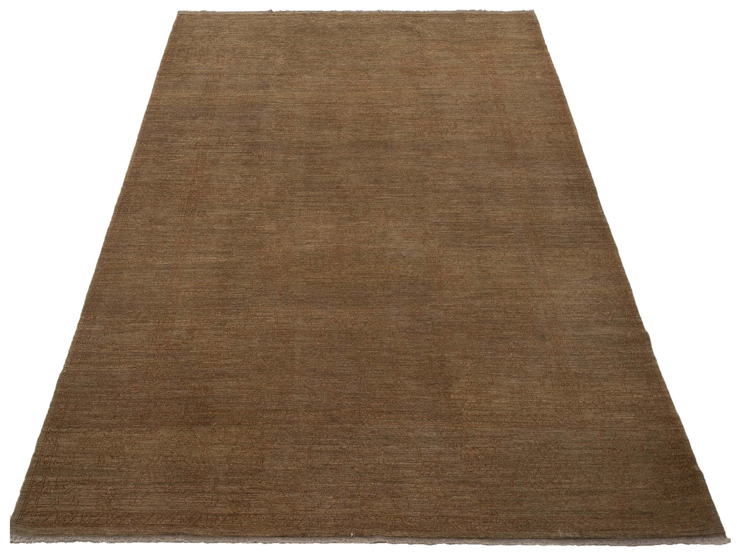 Ceyhan Jade Brown Brown 8.2x9.11 Hand Knotted Rug