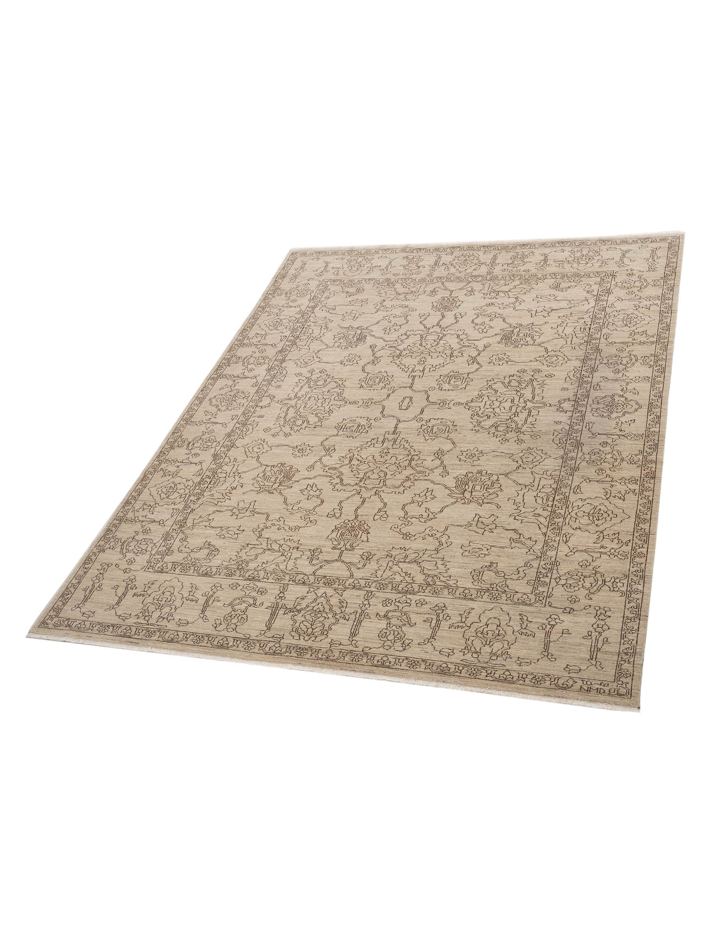 Ceyhan Opal Beige Brown 8.1x9.11 Hand Knotted Rug