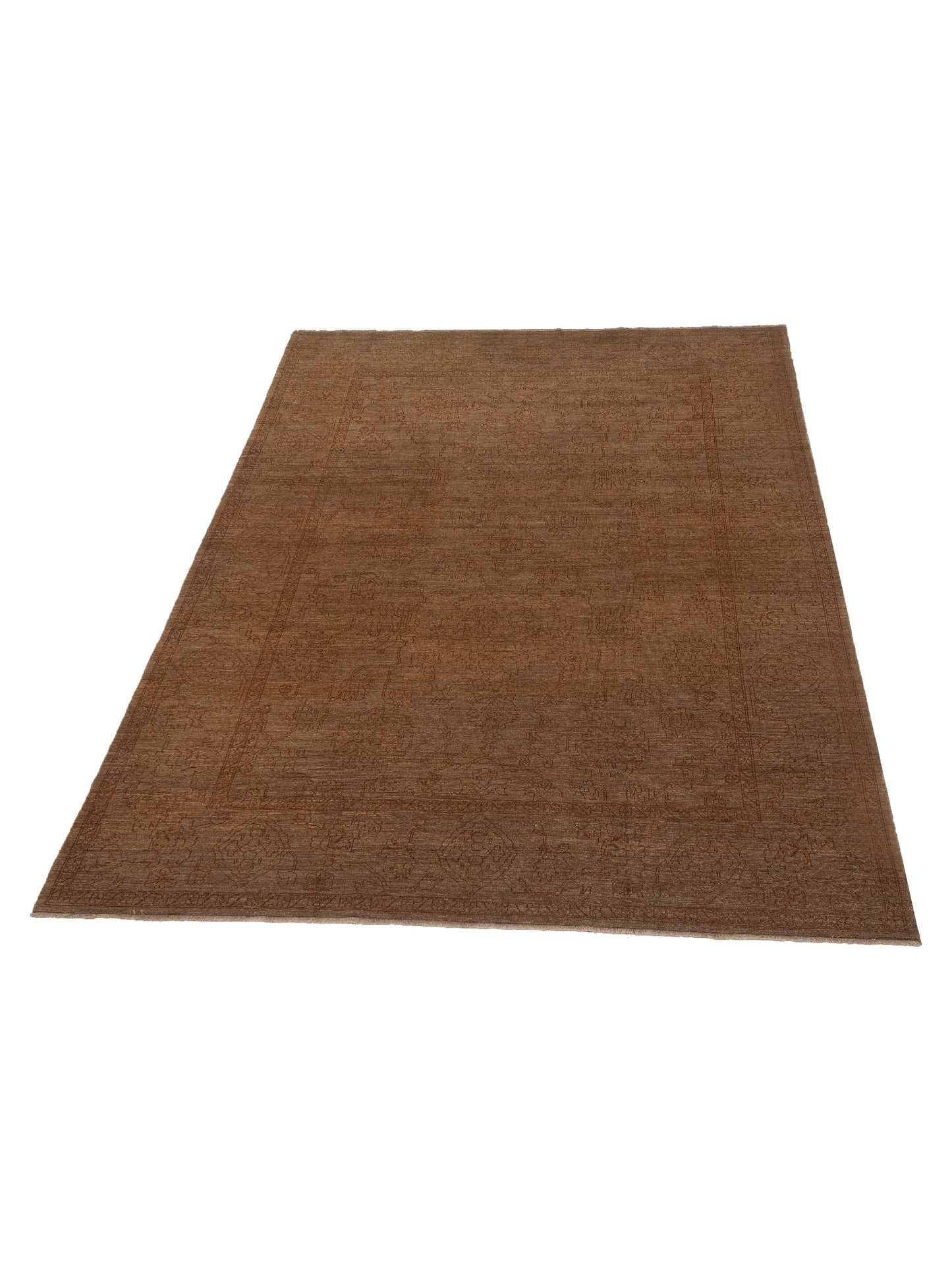 Ceyhan Jade Brown Brown 9.2x11.10 Hand Knotted Rug