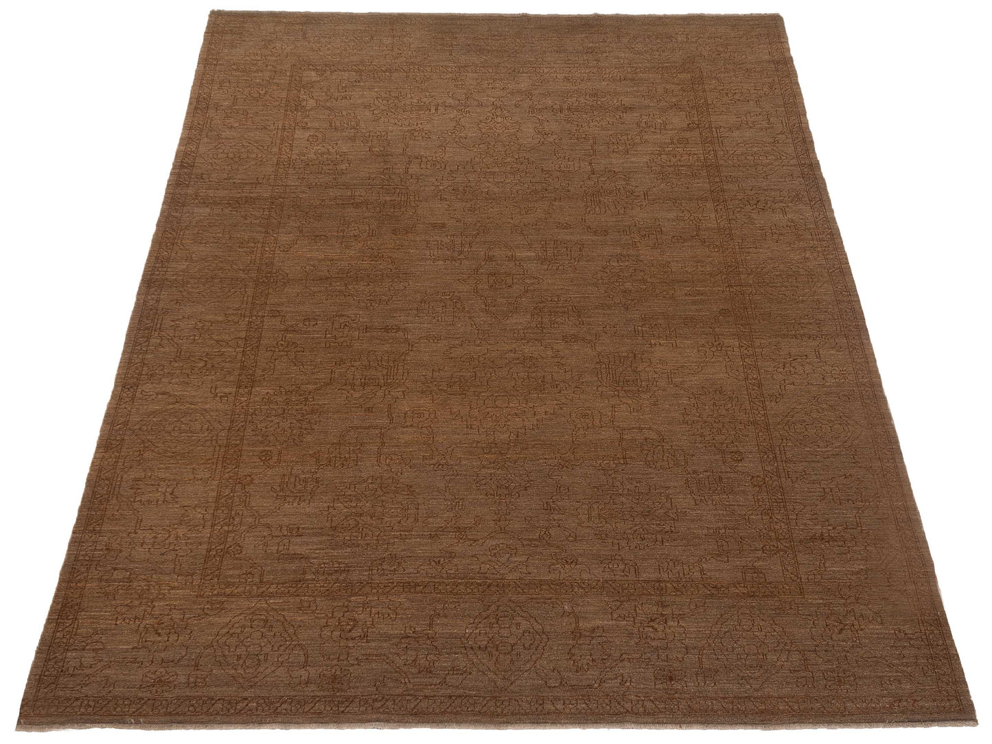 Ceyhan Jade Brown Brown 9.2x11.10 Hand Knotted Rug