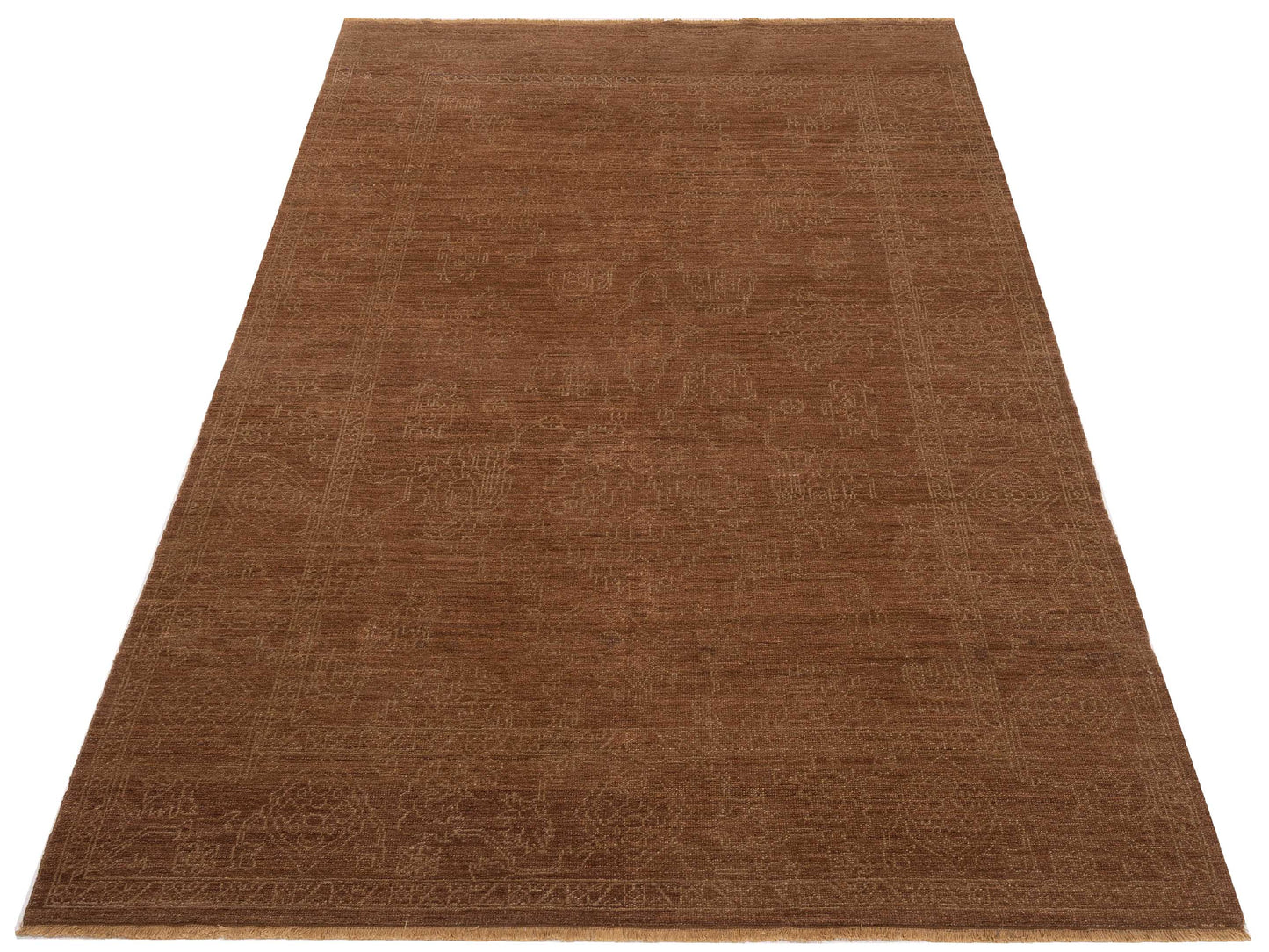 Ceyhan Jade Brown Brown 6.1x9 Hand Knotted Rug