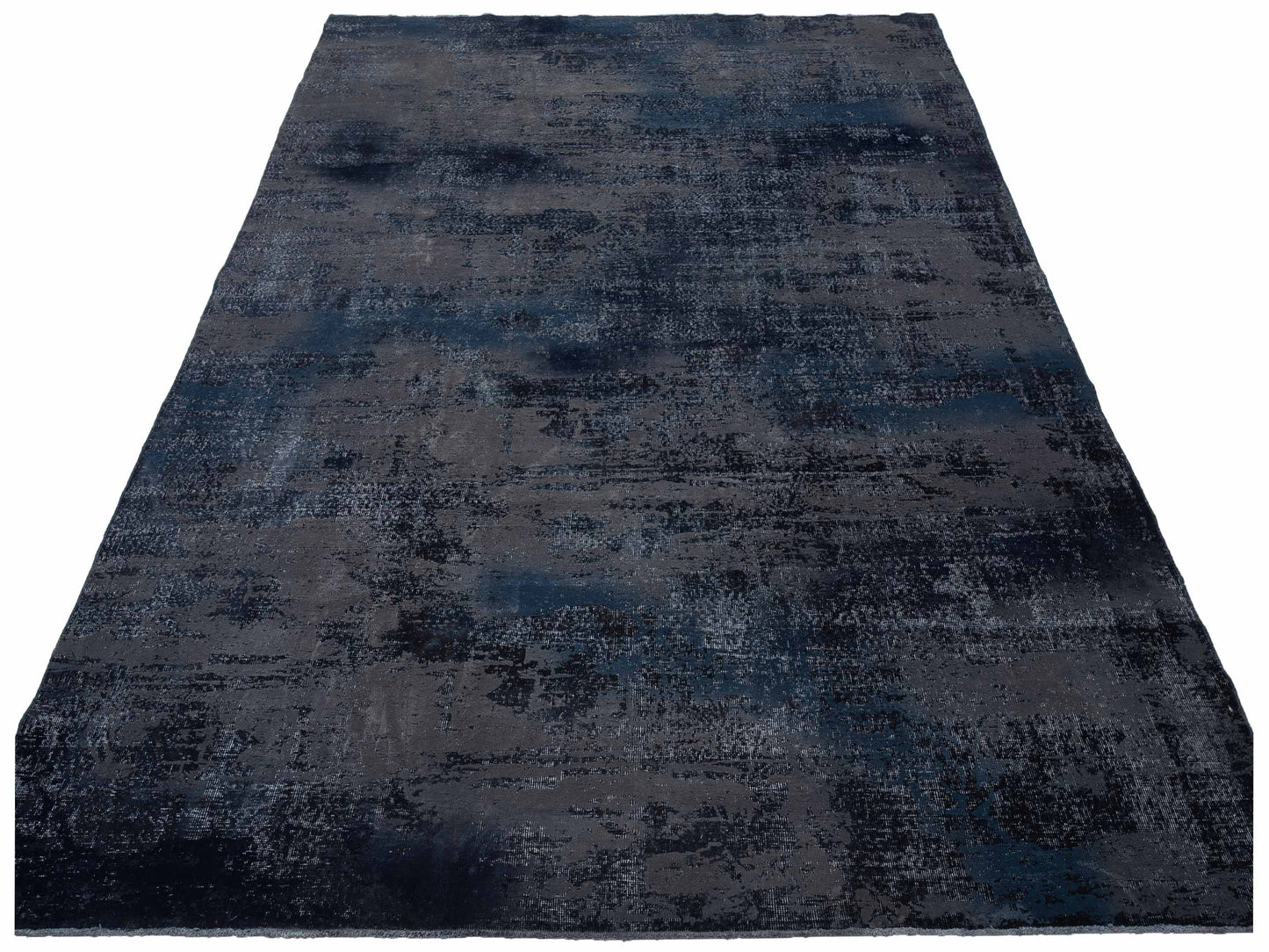 Vintage 113372 Black 8.10x12.6 Hand Knotted Rug