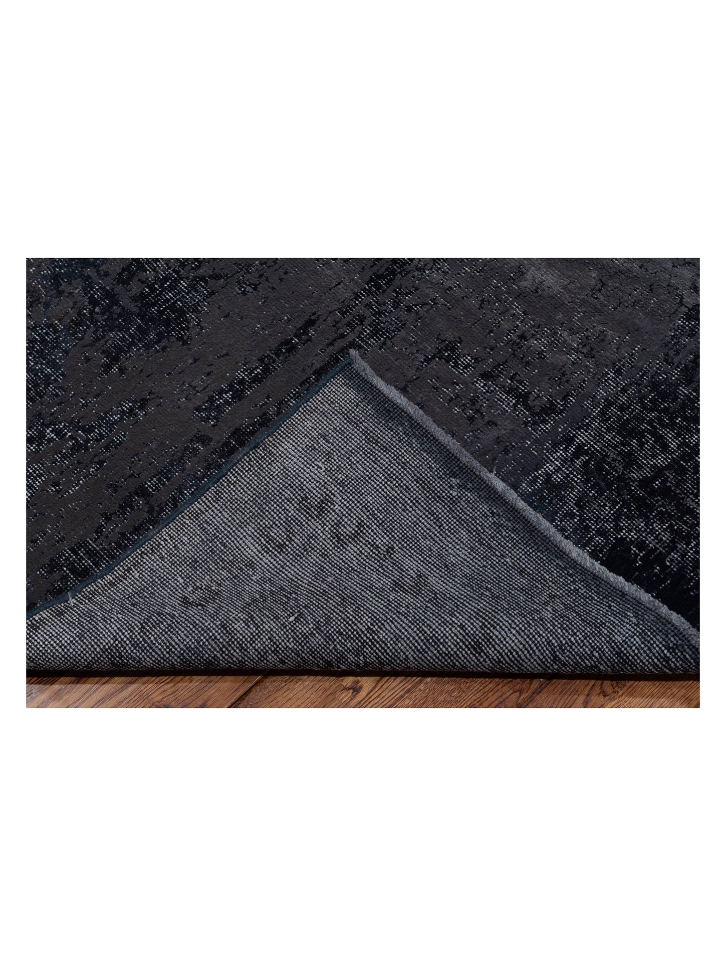 Vintage 113372 Black 8.10x12.6 Hand Knotted Rug