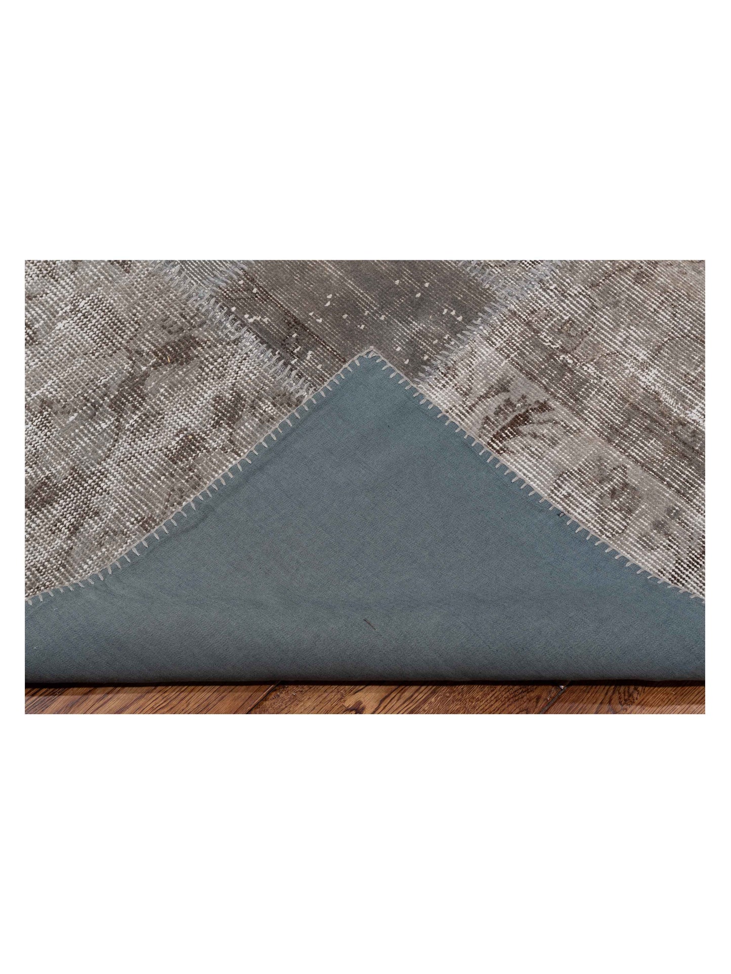 Turkish Vestige Patchwork 113378 Gray 8.2x9.10 Hand Knotted Rug