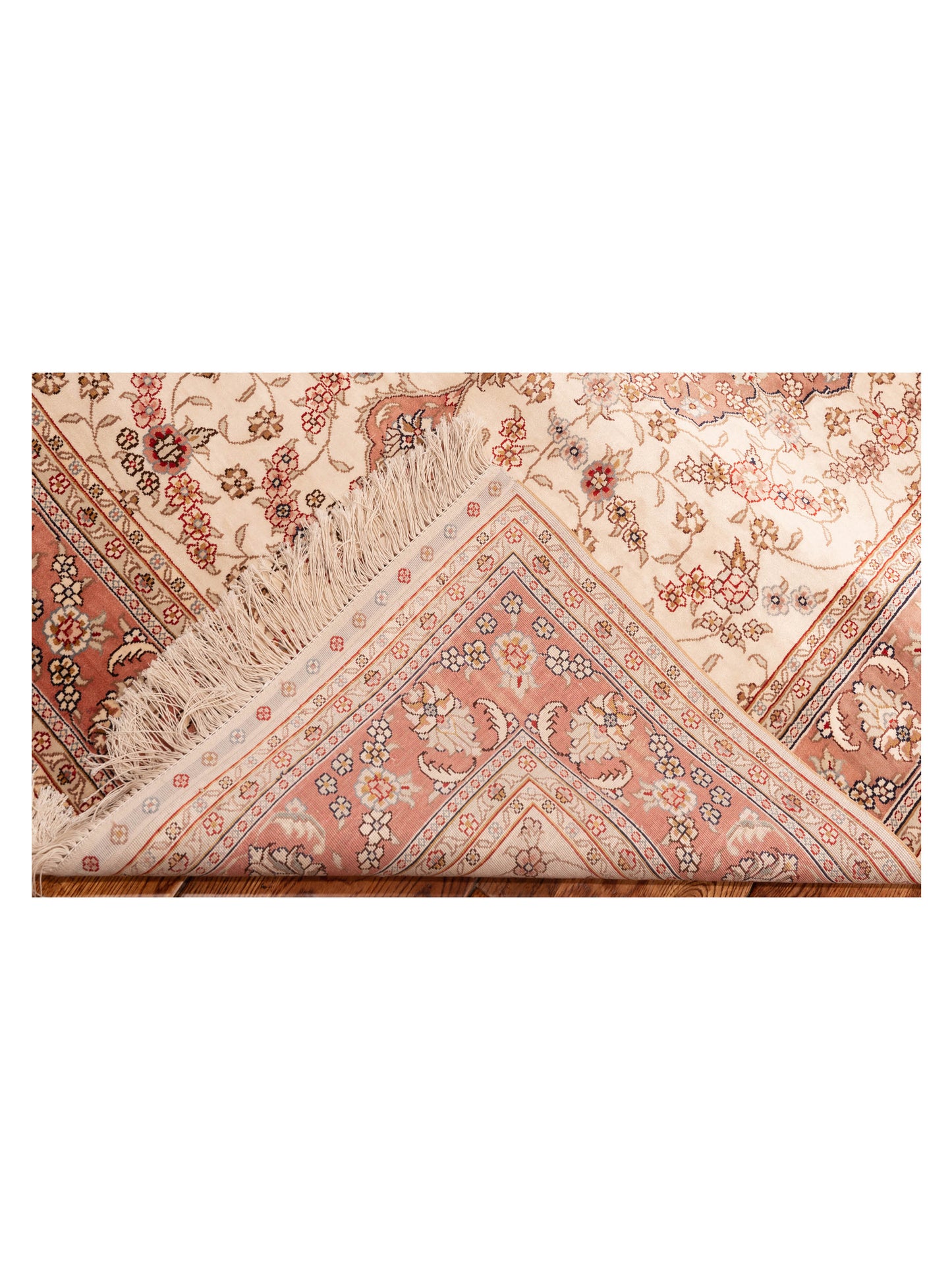 Elegance 113682 Ivory Pink 4x5.11 Hand Knotted Rug