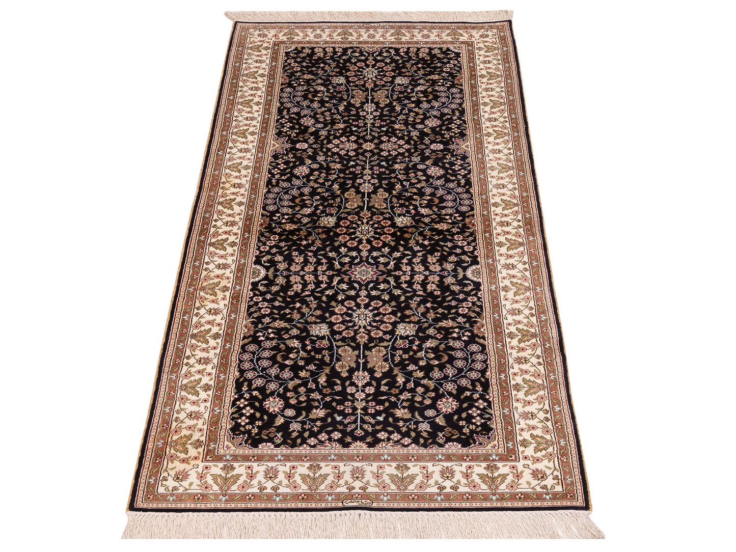 Elegance 113714 Black Ivory 2.8x6.2 Hand Knotted Rug