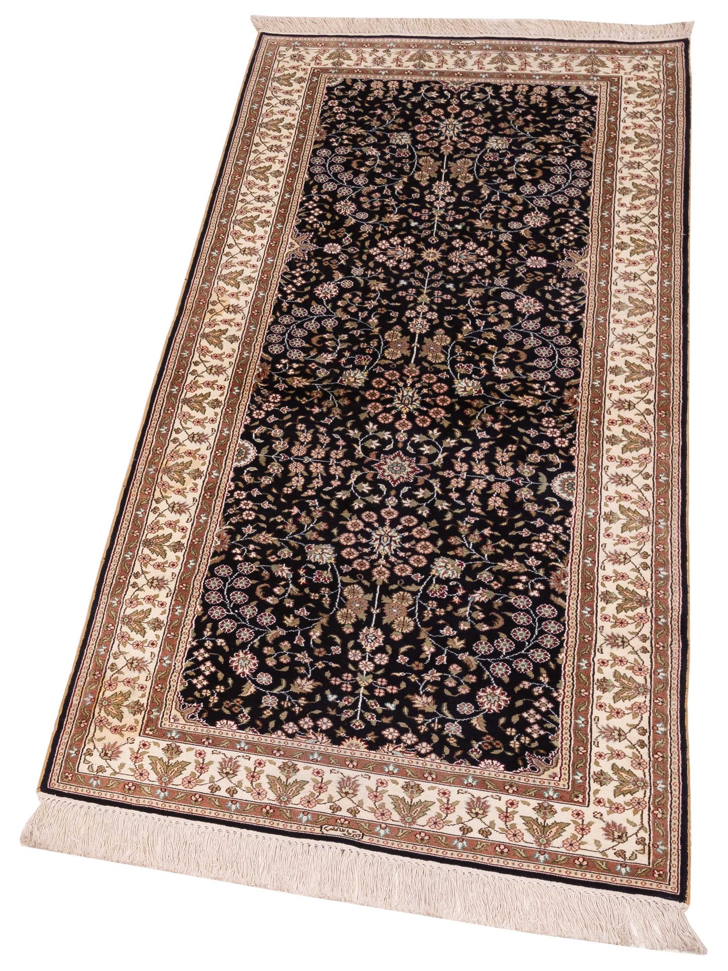 Elegance 113714 Black Ivory 2.8x6.2 Hand Knotted Rug