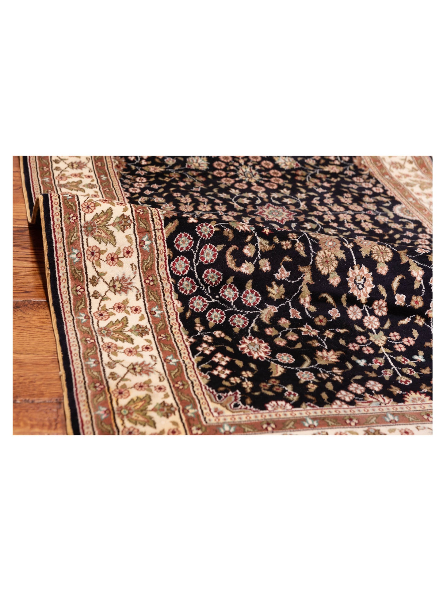 Elegance 113714 Black Ivory 2.8x6.2 Hand Knotted Rug