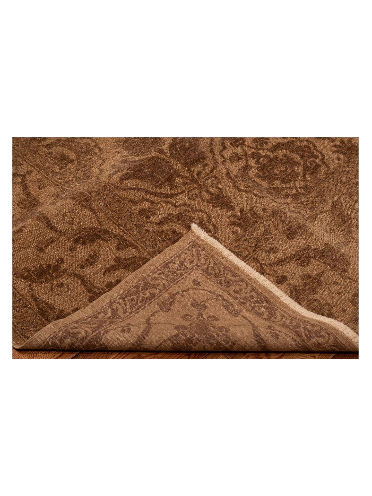 Defne Tulip Brown Dark Brown 9.4x11.8 Hand Knotted Rug
