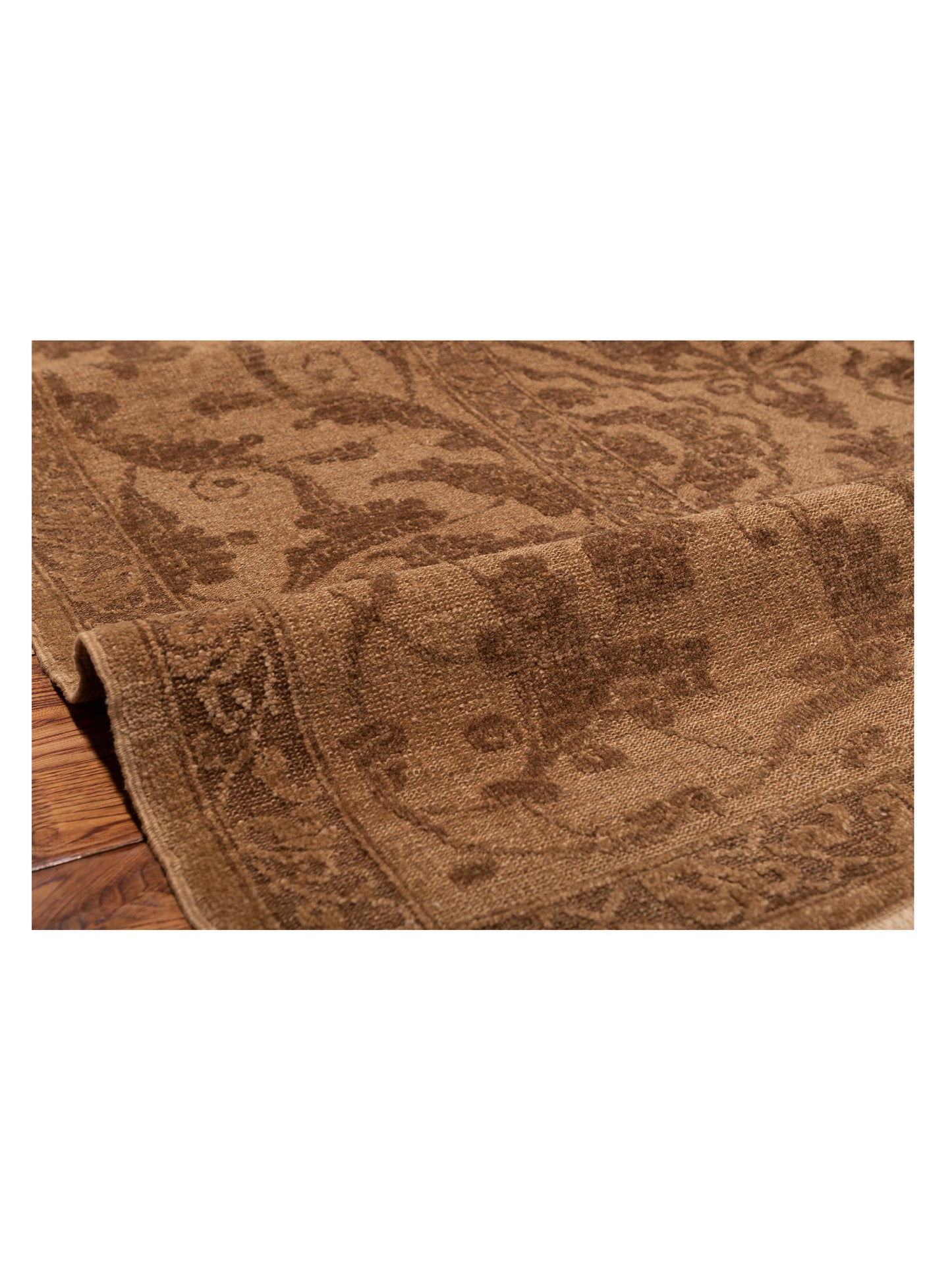 Defne Tulip Brown Dark Brown 9.4x11.8 Hand Knotted Rug