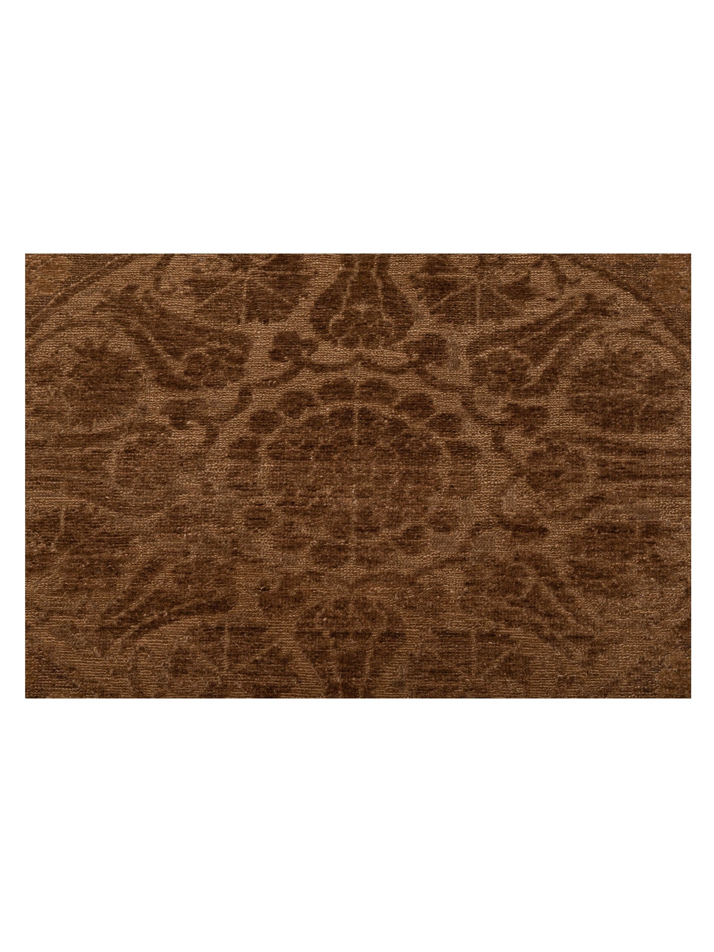Defne Lotus Brown Dark Brown 10.5x13.7 Hand Knotted Rug