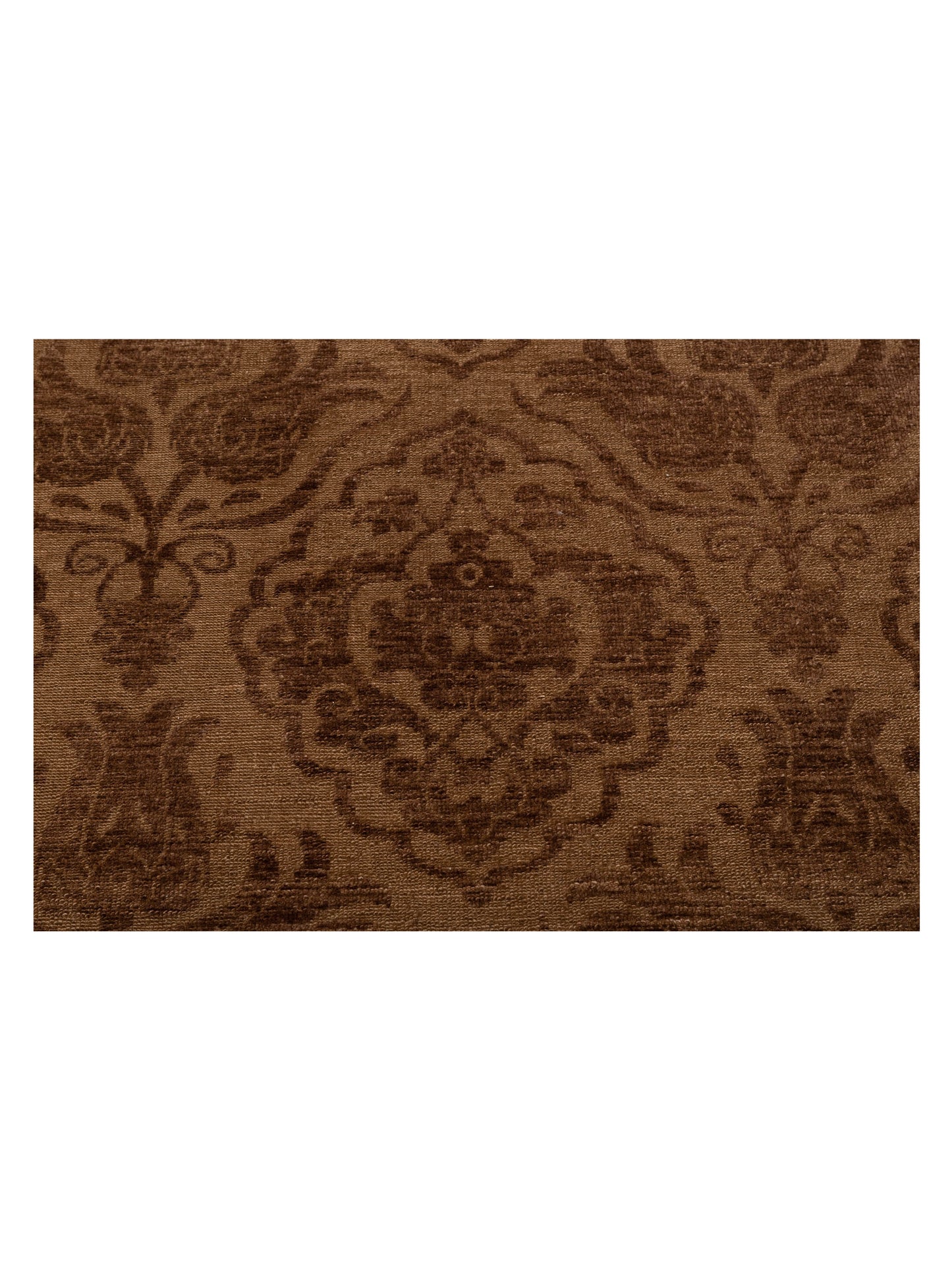 Defne Tulip Brown Dark Brown 12.8x17.7 Hand Knotted Rug
