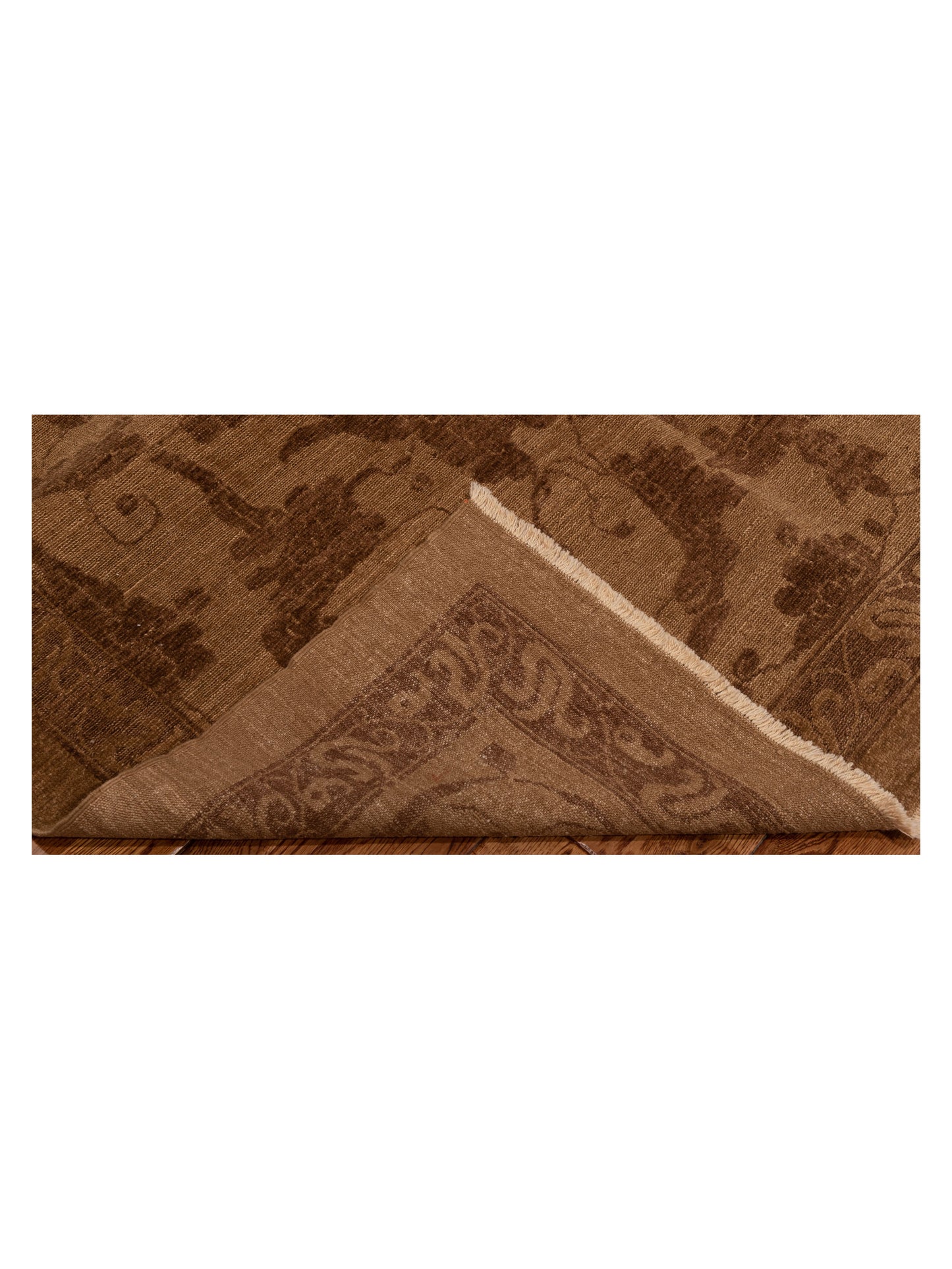 Defne Tulip Brown Dark Brown 14.8x15.7 Hand Knotted Rug