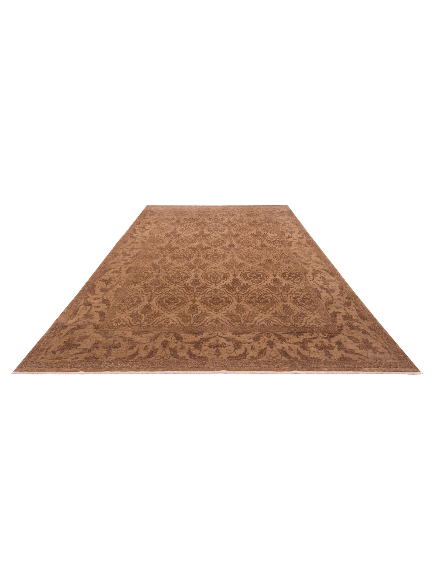 Defne Tulip Brown Dark Brown 10.3x13.8 Hand Knotted Rug