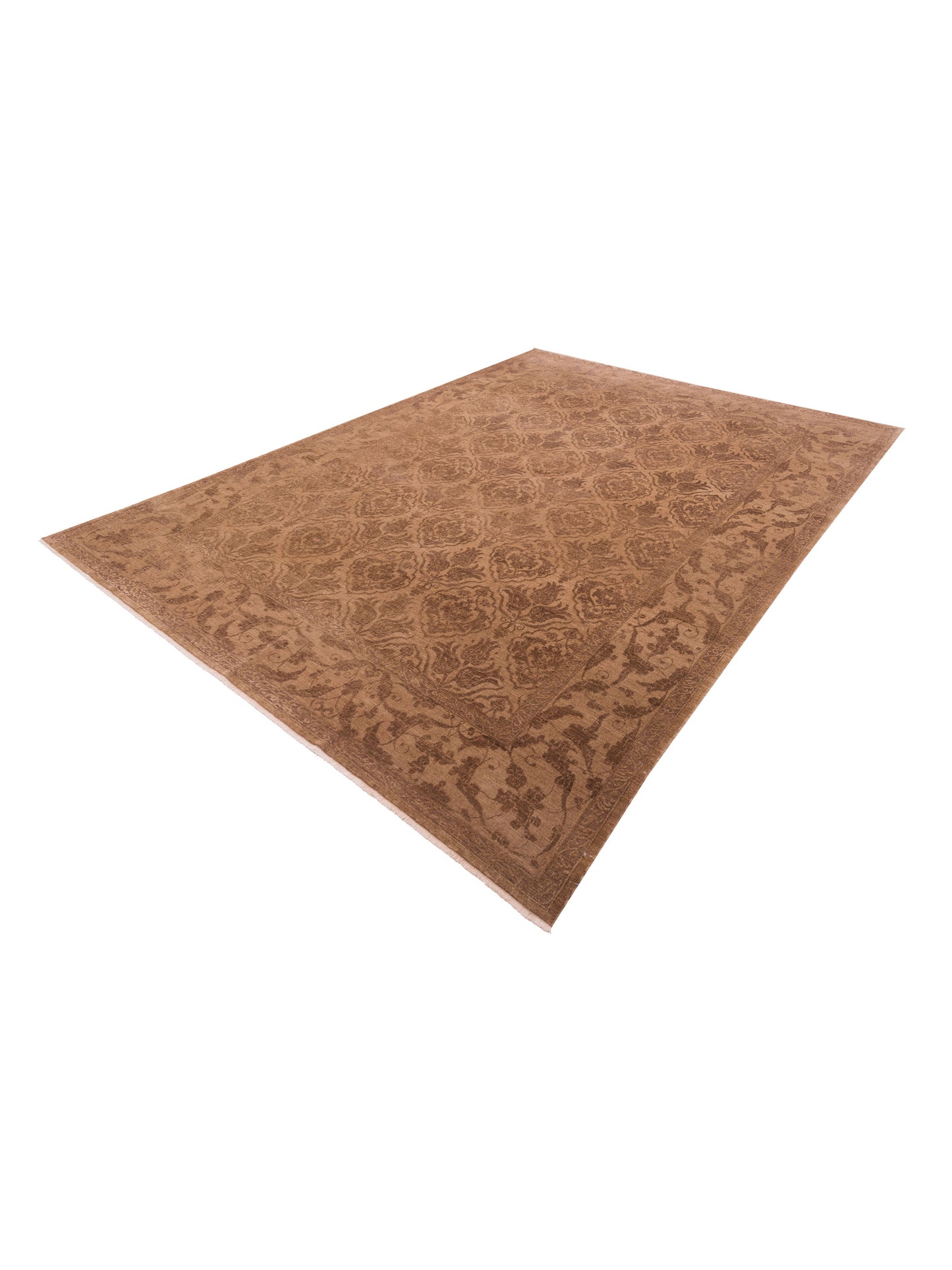 Defne Tulip Brown Dark Brown 10.3x13.8 Hand Knotted Rug