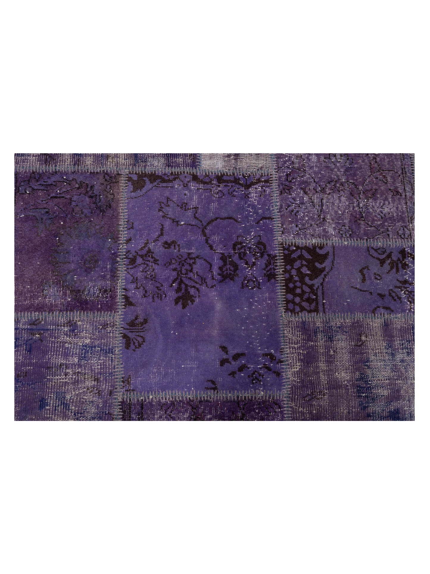 Turkish Vestige Patchwork 114060 Purple 9x12 Hand Knotted Rug