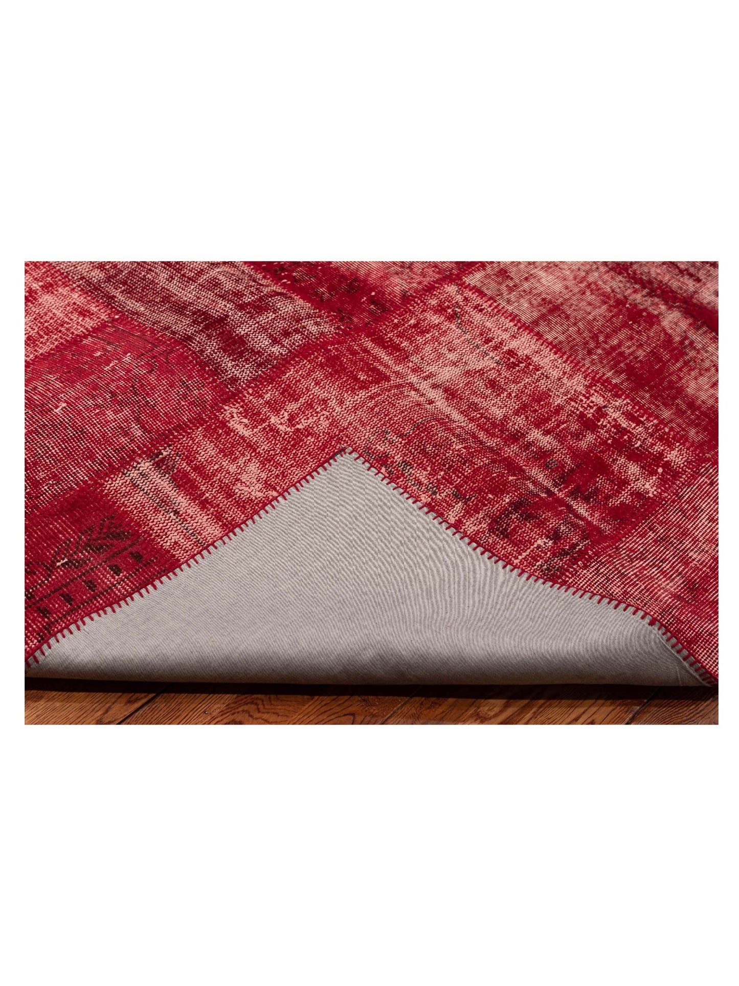 Turkish Vestige Patchwork 114061 Red 9x12 Hand Knotted Rug