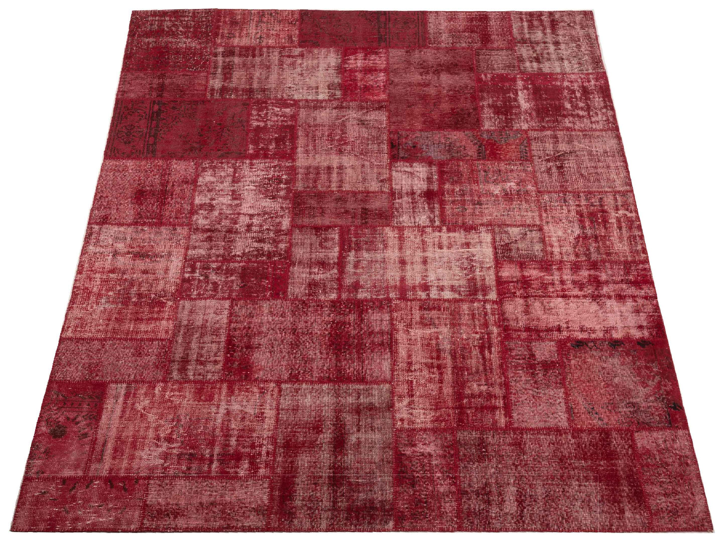 Turkish Vestige Patchwork 114061 Red 9x12 Hand Knotted Rug