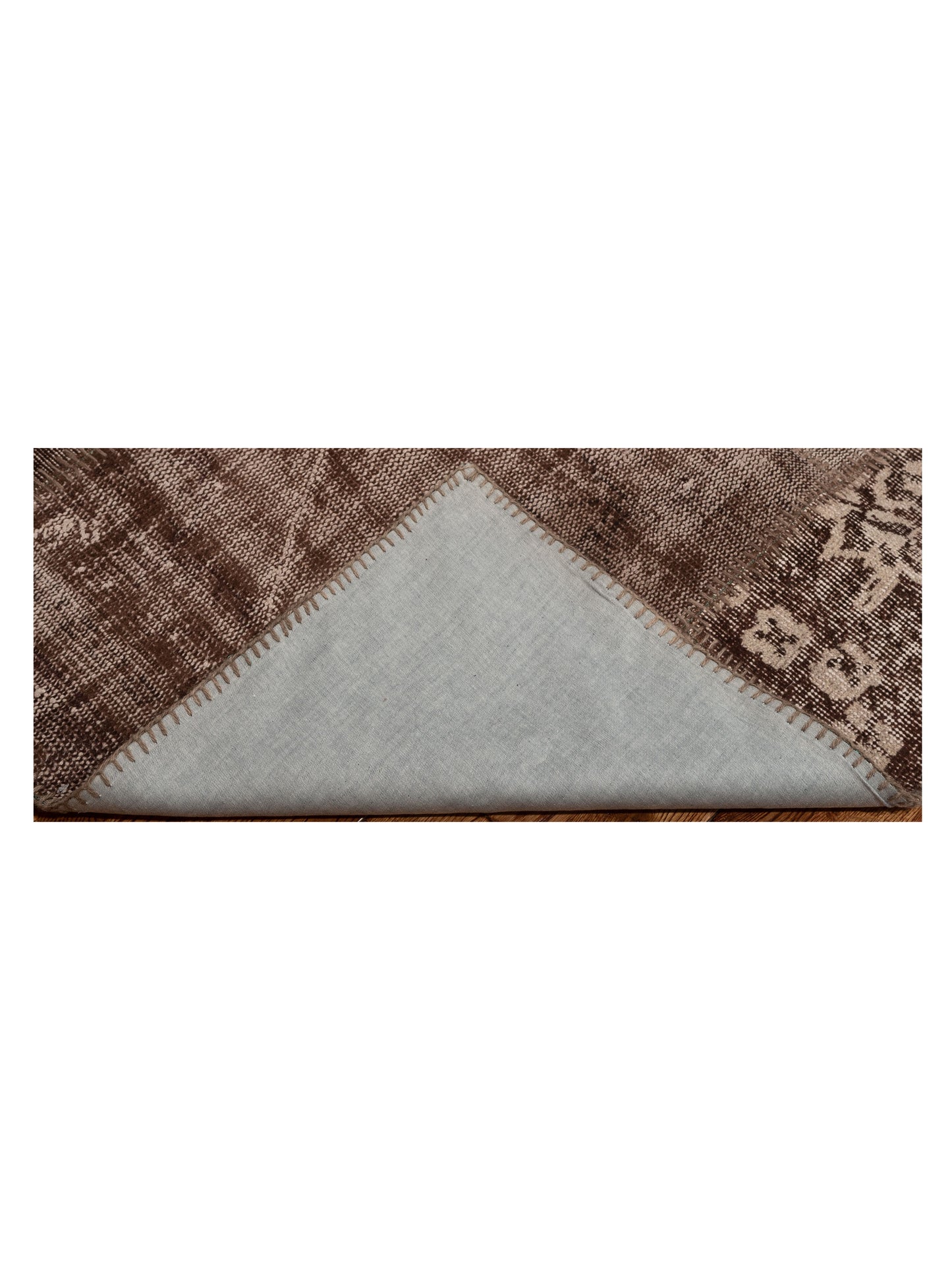 Turkish Vestige Patchwork 114068 Dark Brown 9x12 Hand Knotted Rug