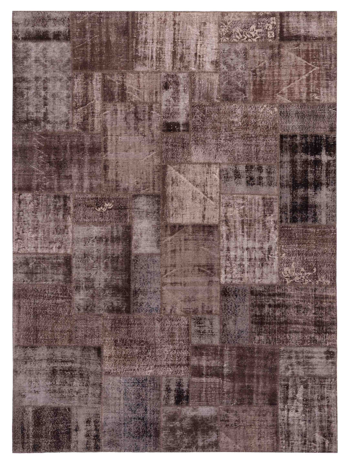 Pasha Turkish Vestige Patchwork Dark Brown Contemporary