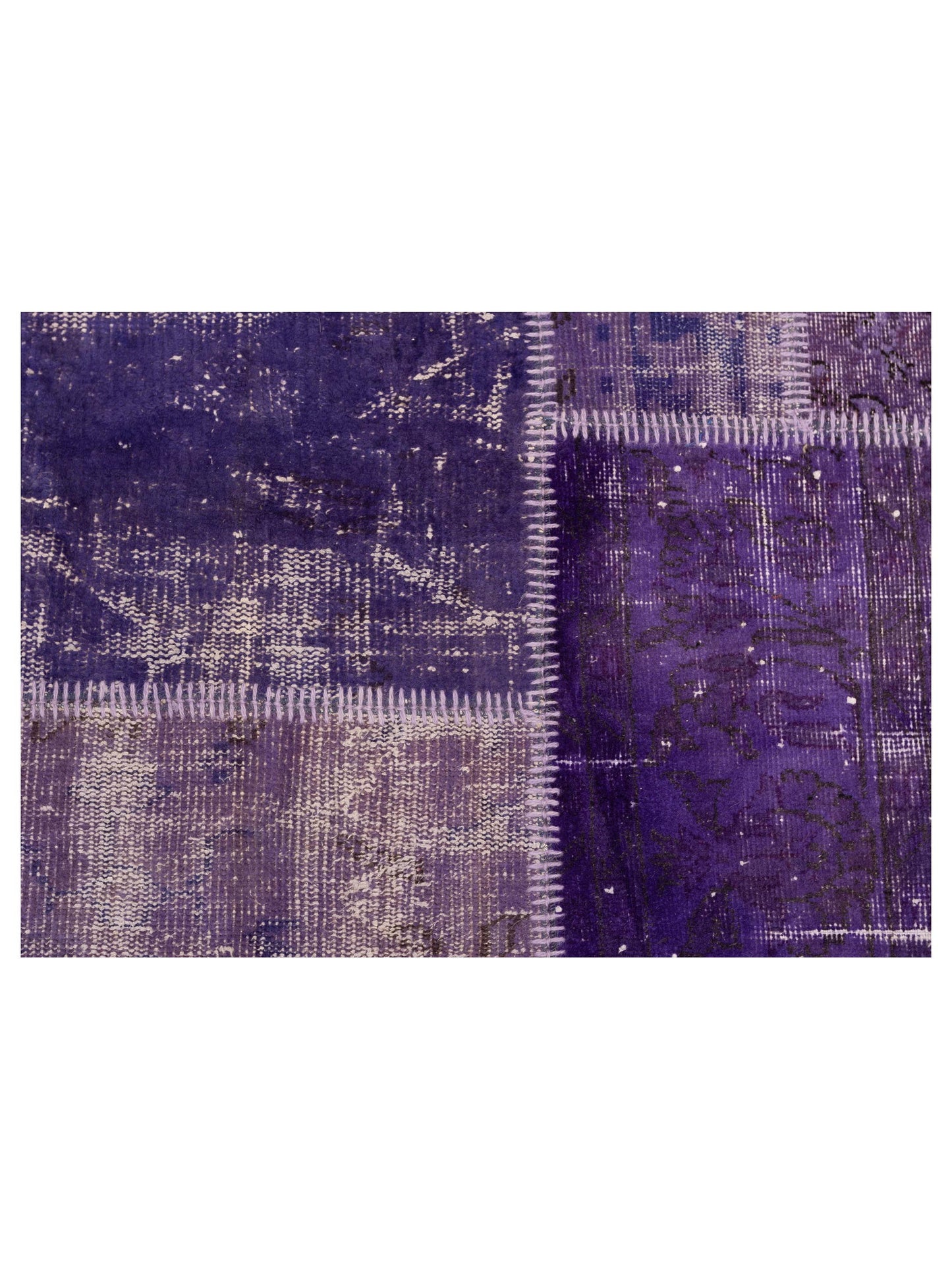 Turkish Vestige Patchwork 114085 Purple 6x9 Hand Knotted Rug