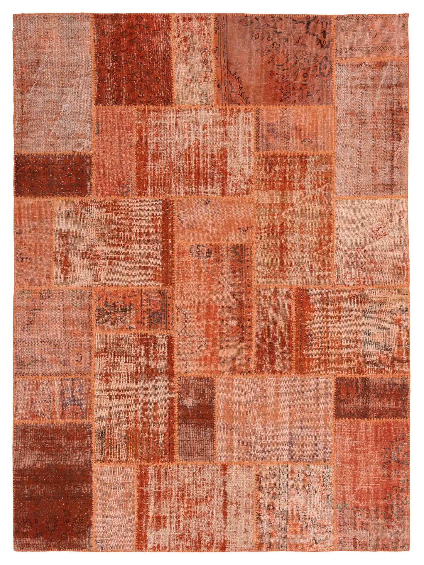 Pasha Turkish Vestige Patchwork Orange Contemporary