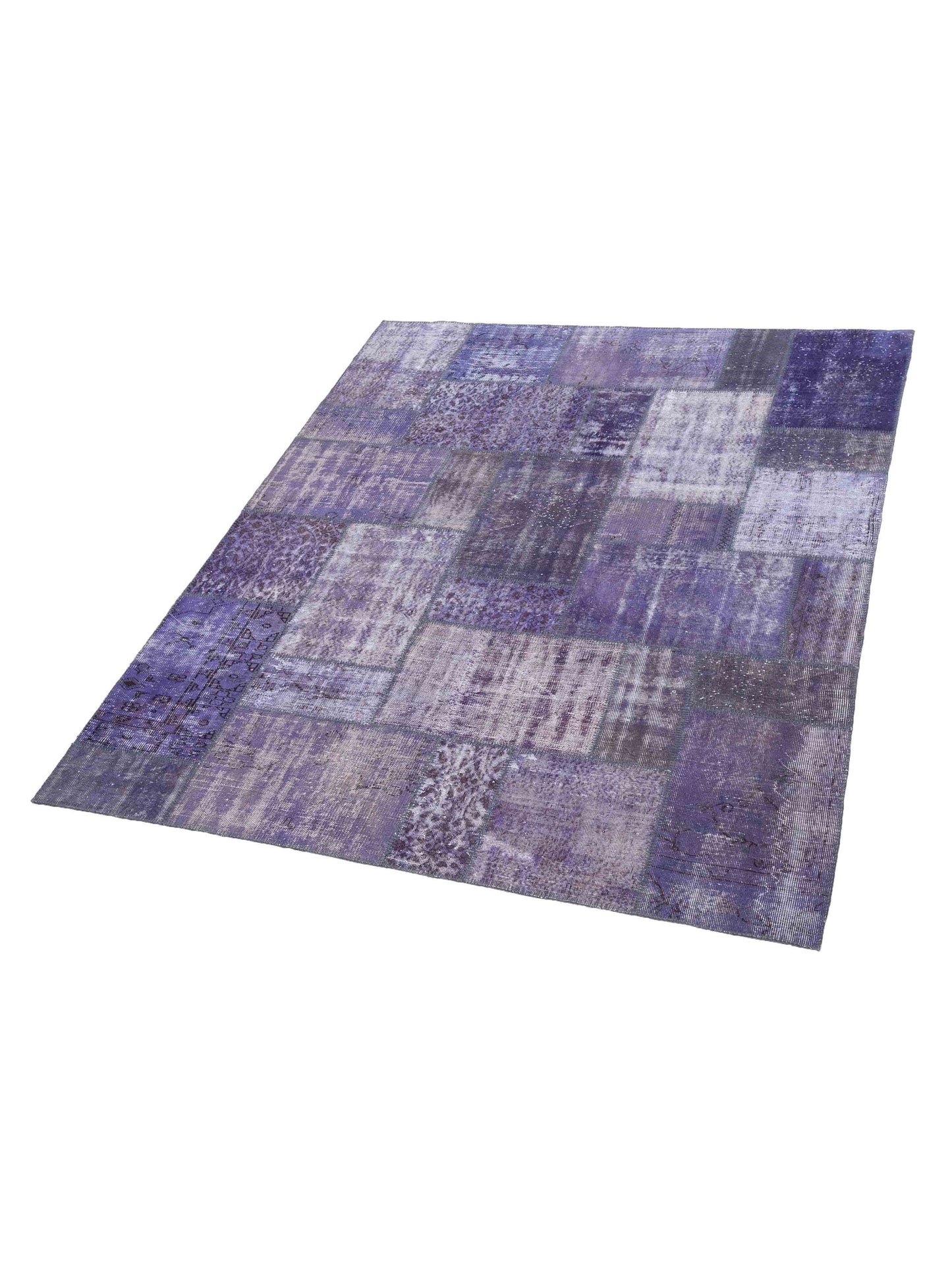 Turkish Vestige Patchwork 114103 Purple 8x10 Hand Knotted Rug