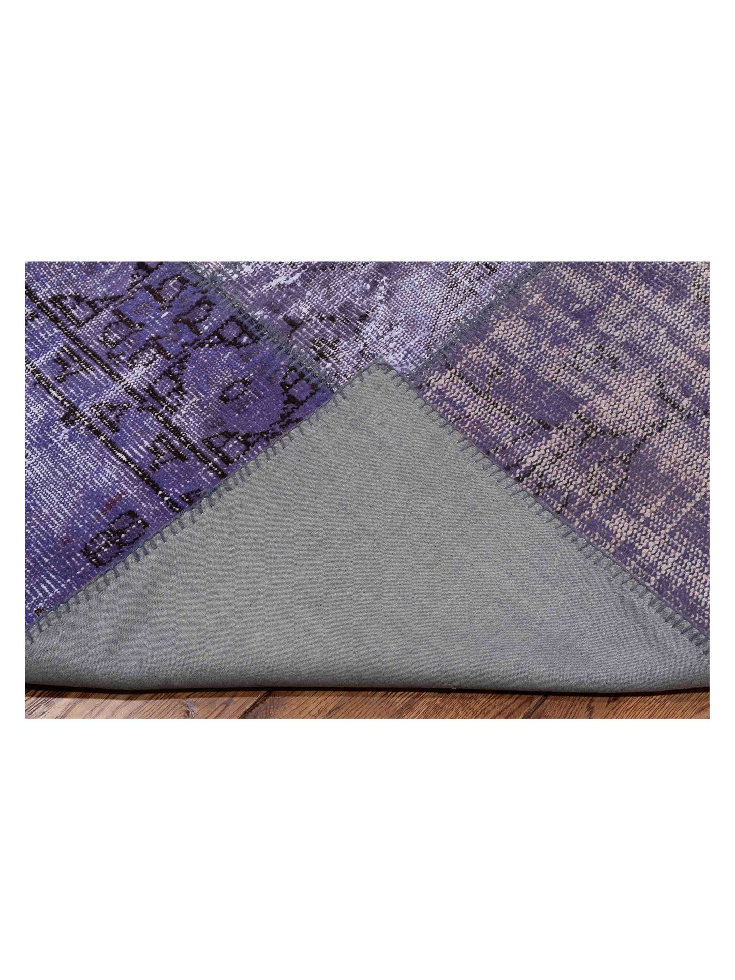 Turkish Vestige Patchwork 114103 Purple 8x10 Hand Knotted Rug