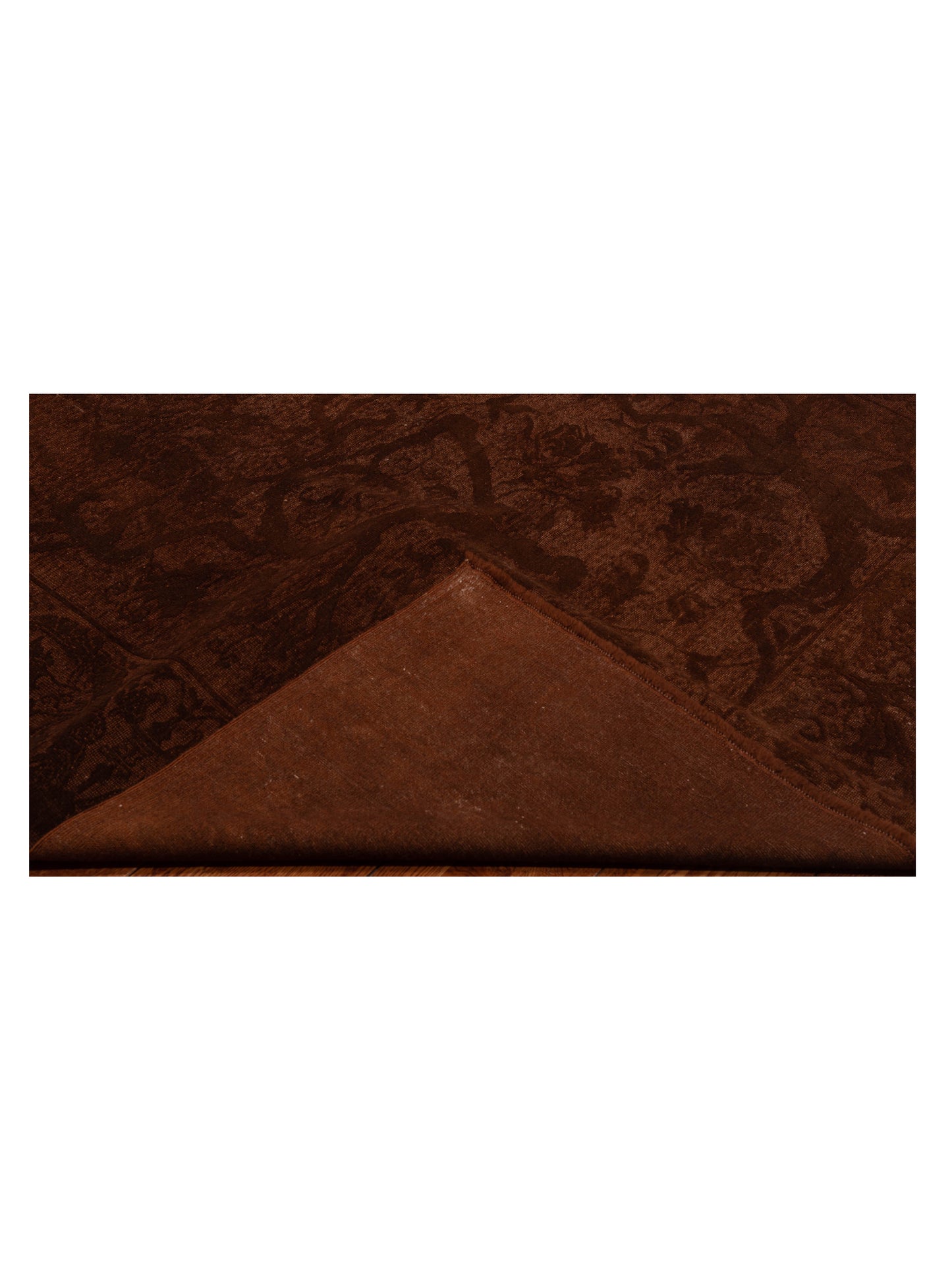 Vintage 114213 Dark Brown 6.8x7.9 Hand Knotted Rug