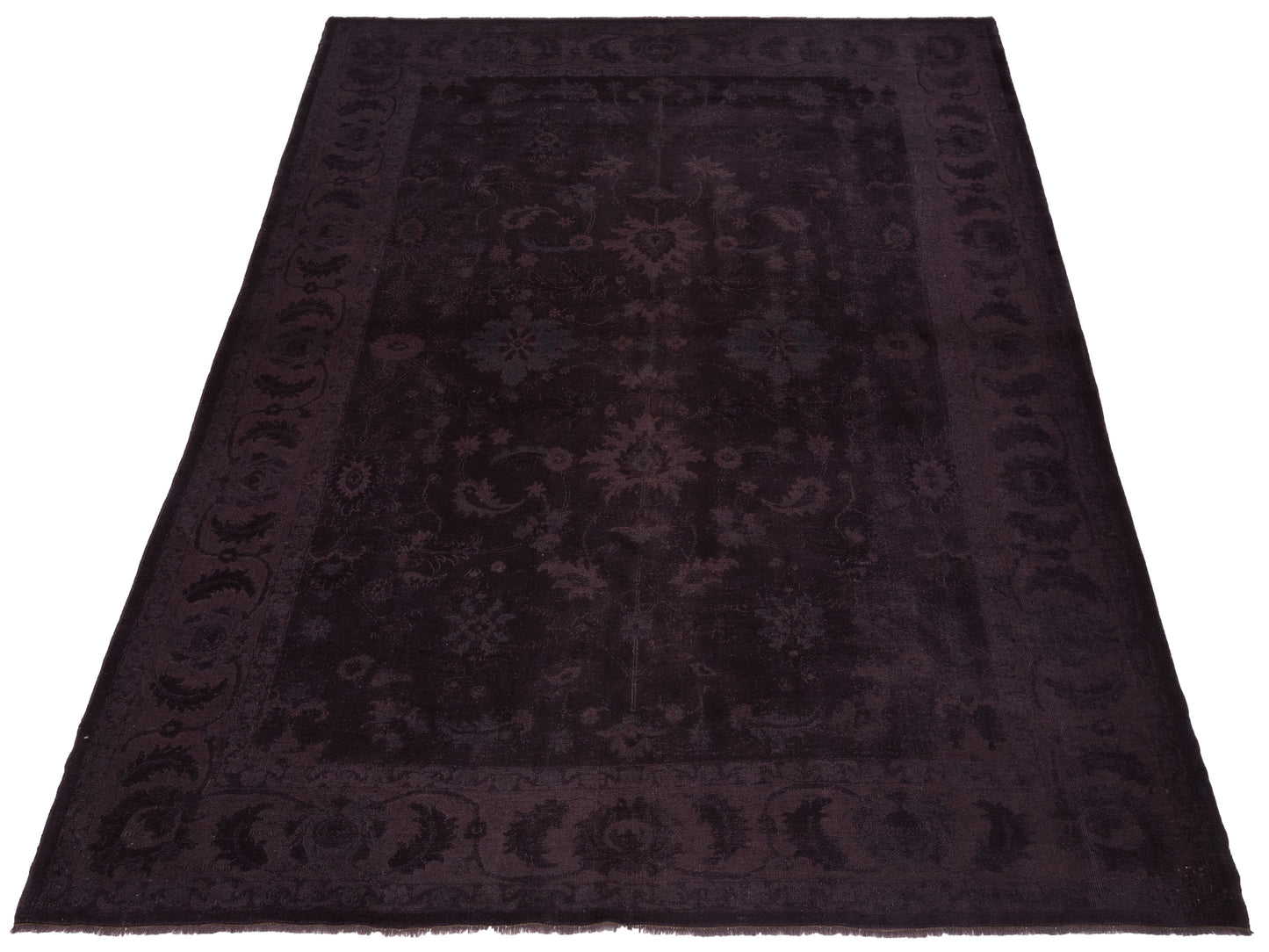 Vintage 114222 Plum 9.4x12.4 Hand Knotted Rug