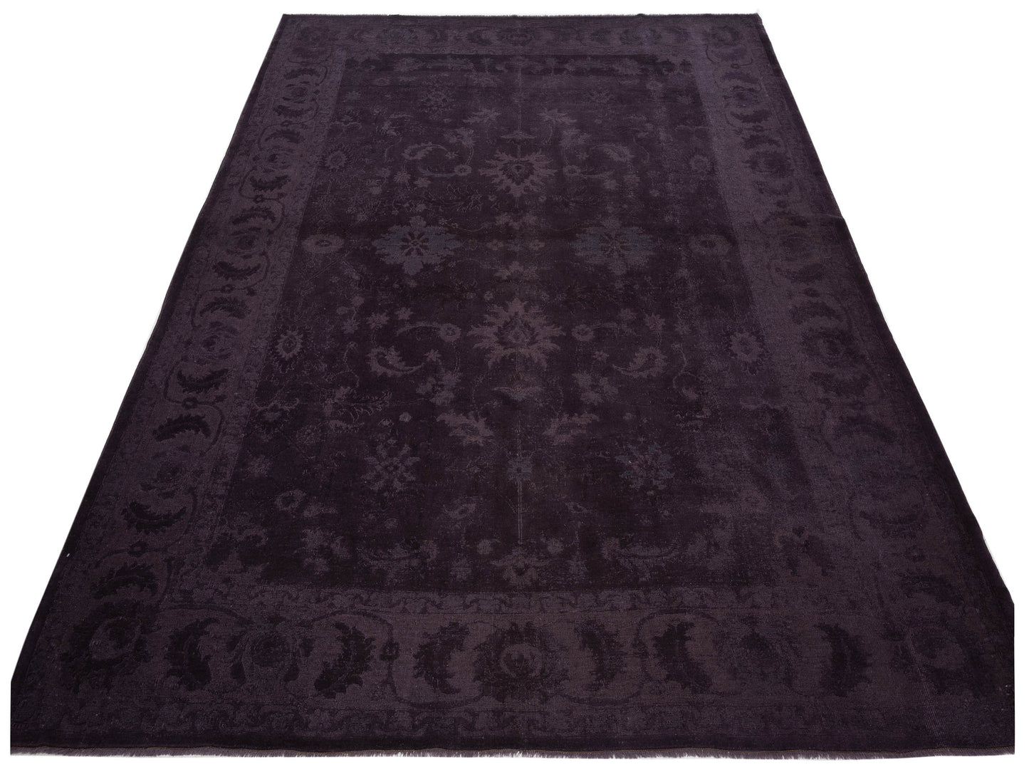 Vintage 114222 Plum 9.4x12.4 Hand Knotted Rug