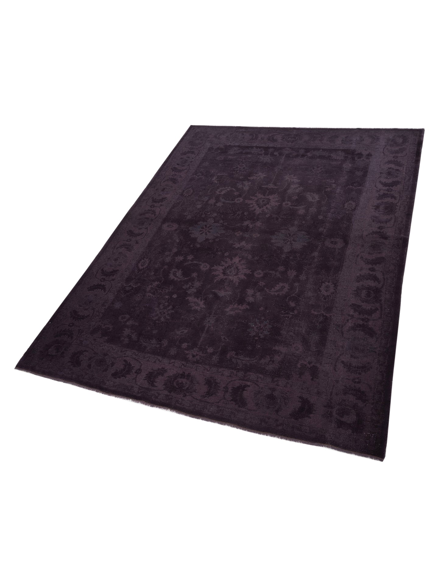 Vintage 114222 Plum 9.4x12.4 Hand Knotted Rug