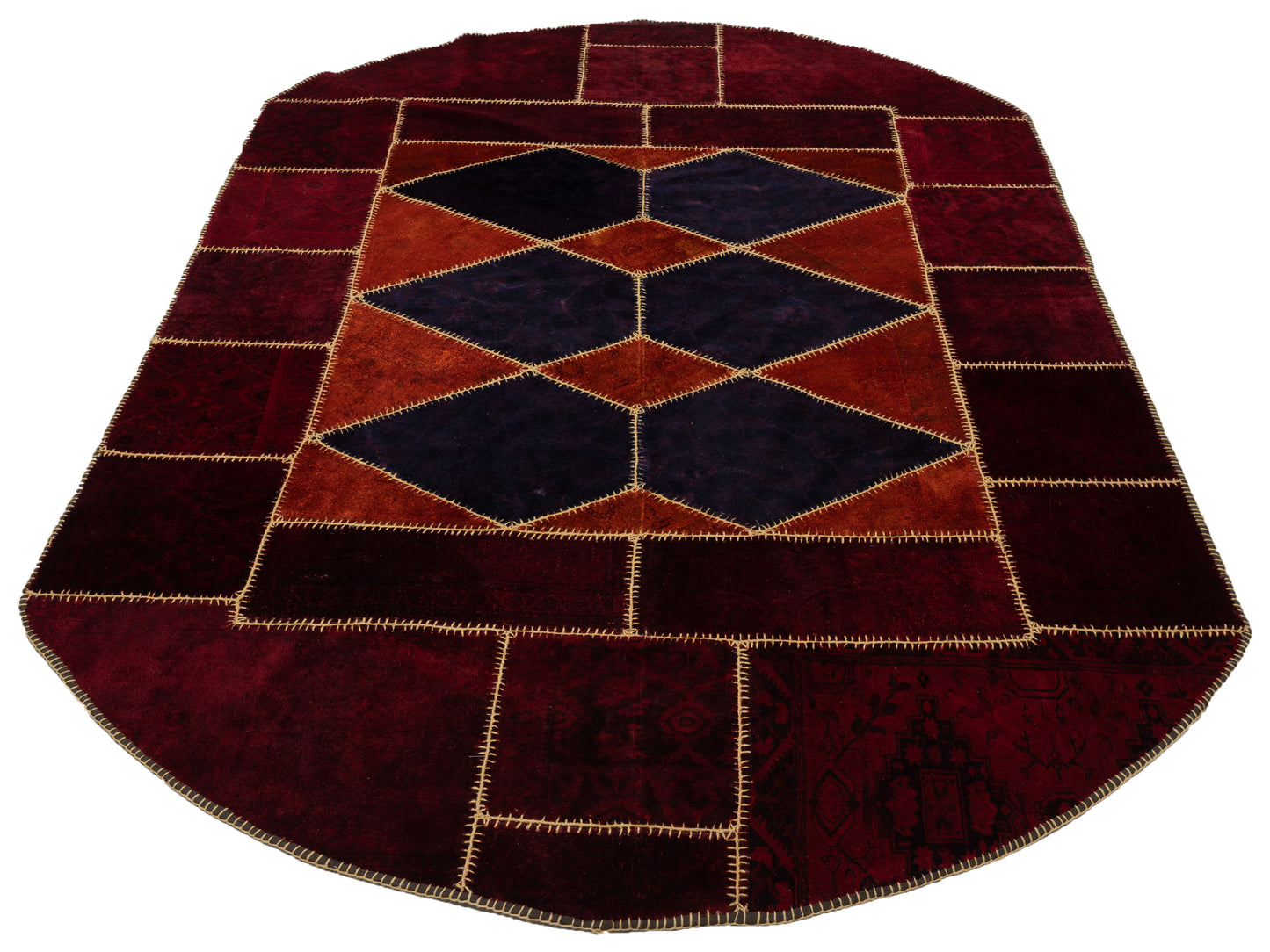 Turkish Vestige Patchwork 114225 Red 9x12 Hand Knotted Rug