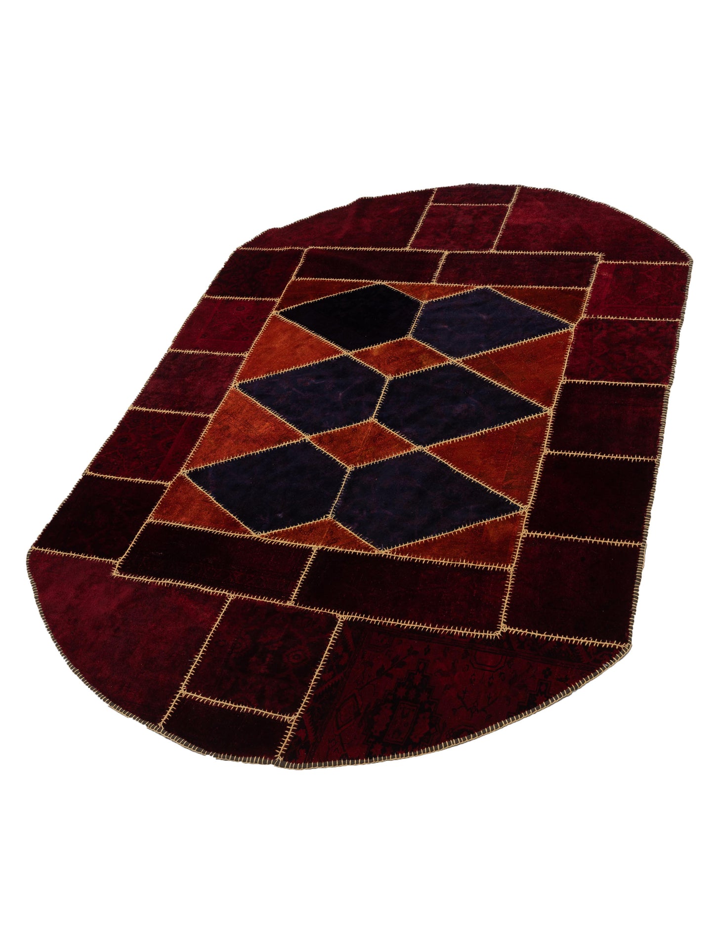 Turkish Vestige Patchwork 114225 Red 9x12 Hand Knotted Rug