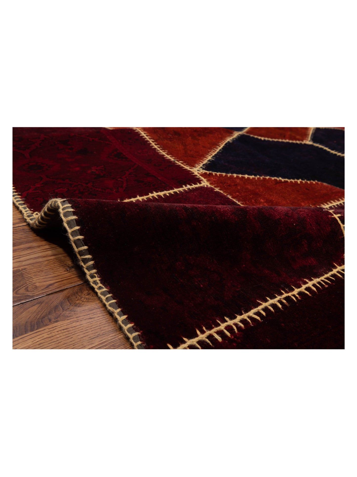 Turkish Vestige Patchwork 114225 Red 9x12 Hand Knotted Rug