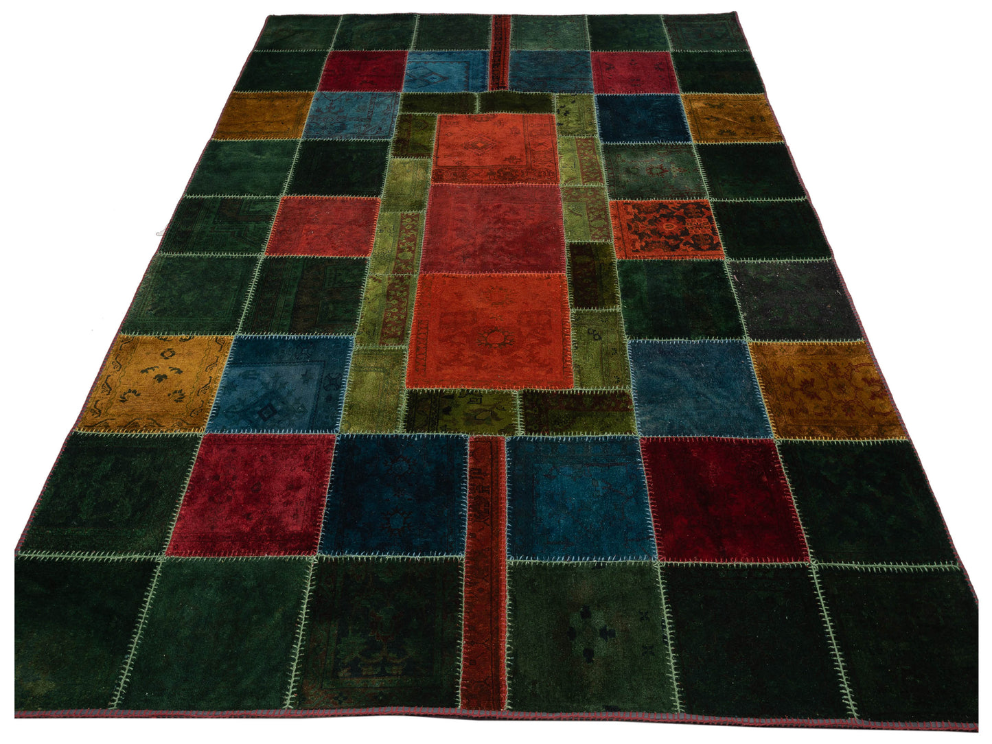 Turkish Vestige Patchwork 114232 Multi 9.6x13.5 Hand Knotted Rug