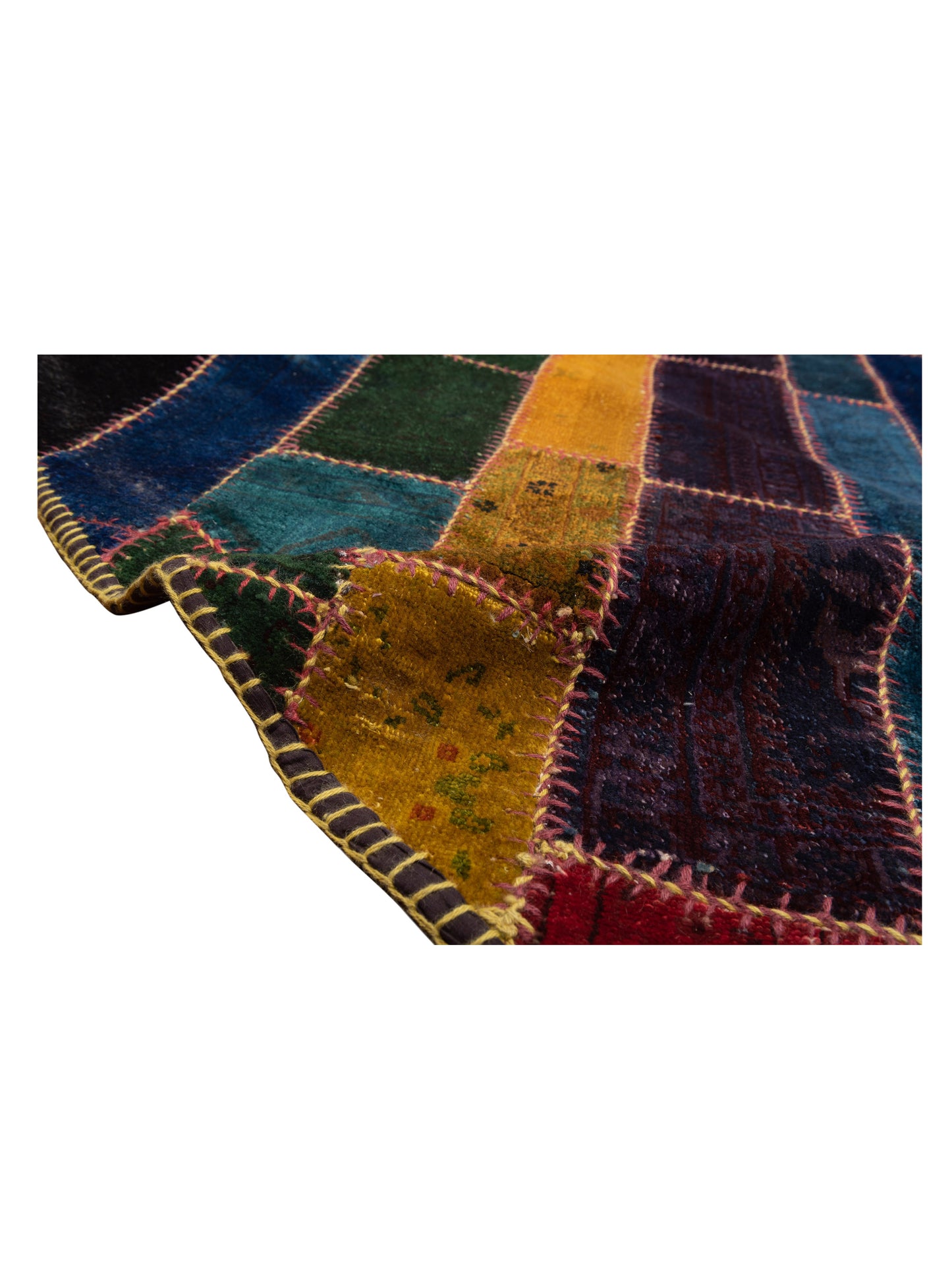 Turkish Vestige Patchwork 114237 Multi 10.5x13 Hand Knotted Rug