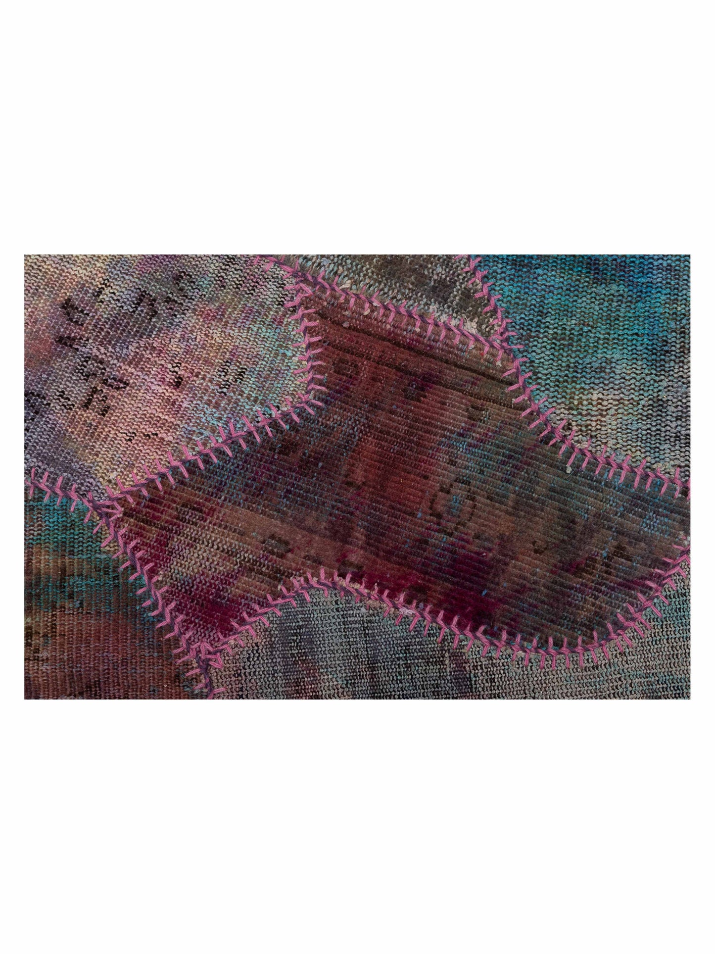 Turkish Vestige Patchwork 114257 Multi 7.9x9.9 Hand Knotted Rug