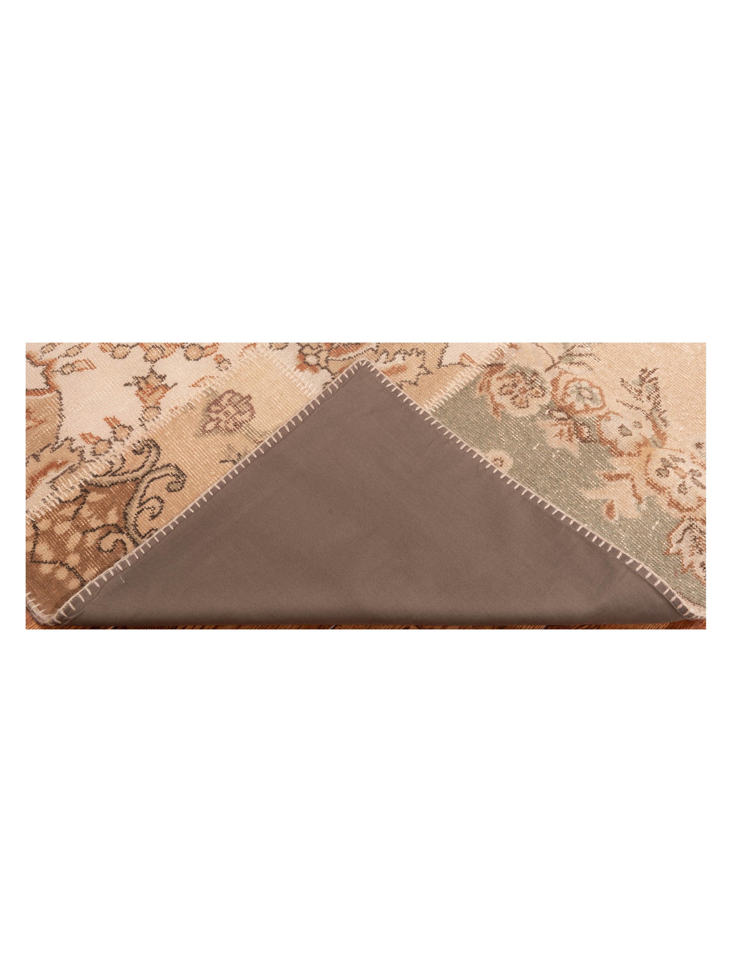 Turkish Vestige Patchwork 114260 Beige 5.8x8.2 Hand Knotted Rug