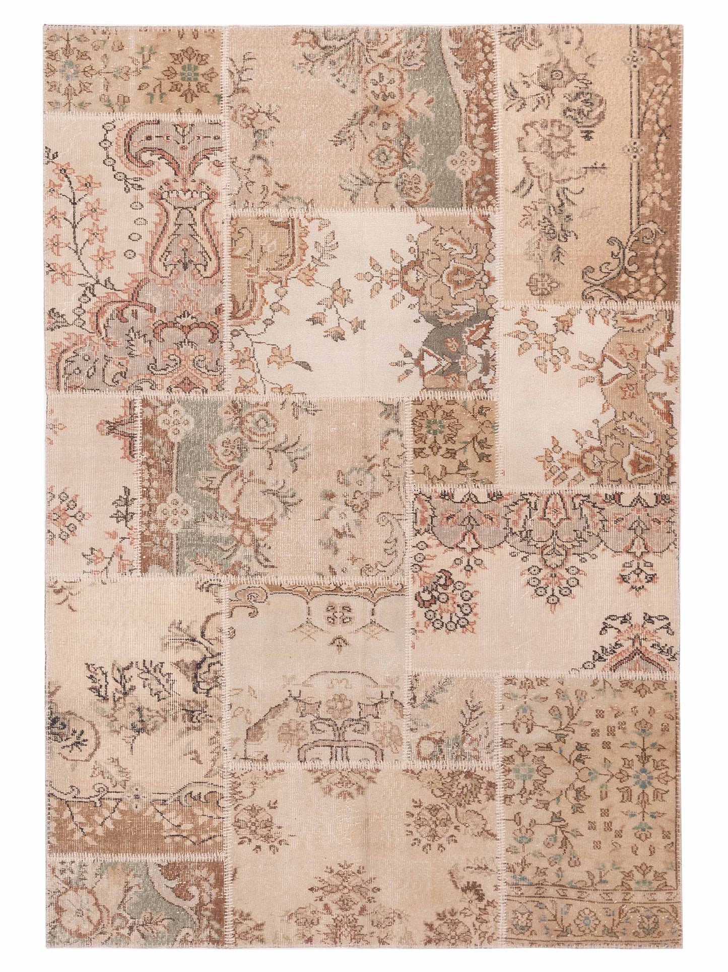 Pasha Turkish Vestige Patchwork Beige Contemporary