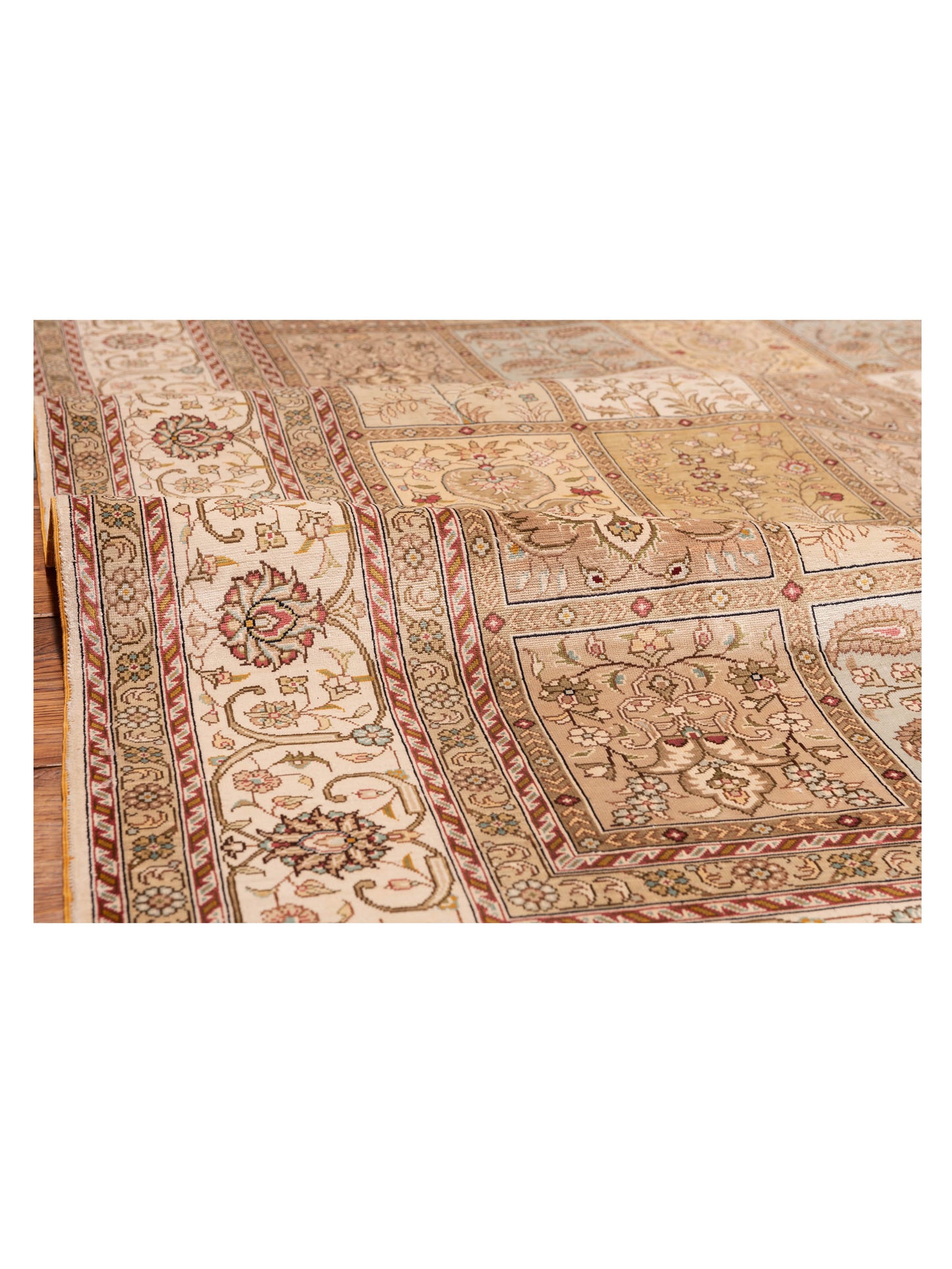 Pure Silk 114462 Multi 4.10x8 Hand Knotted Rug