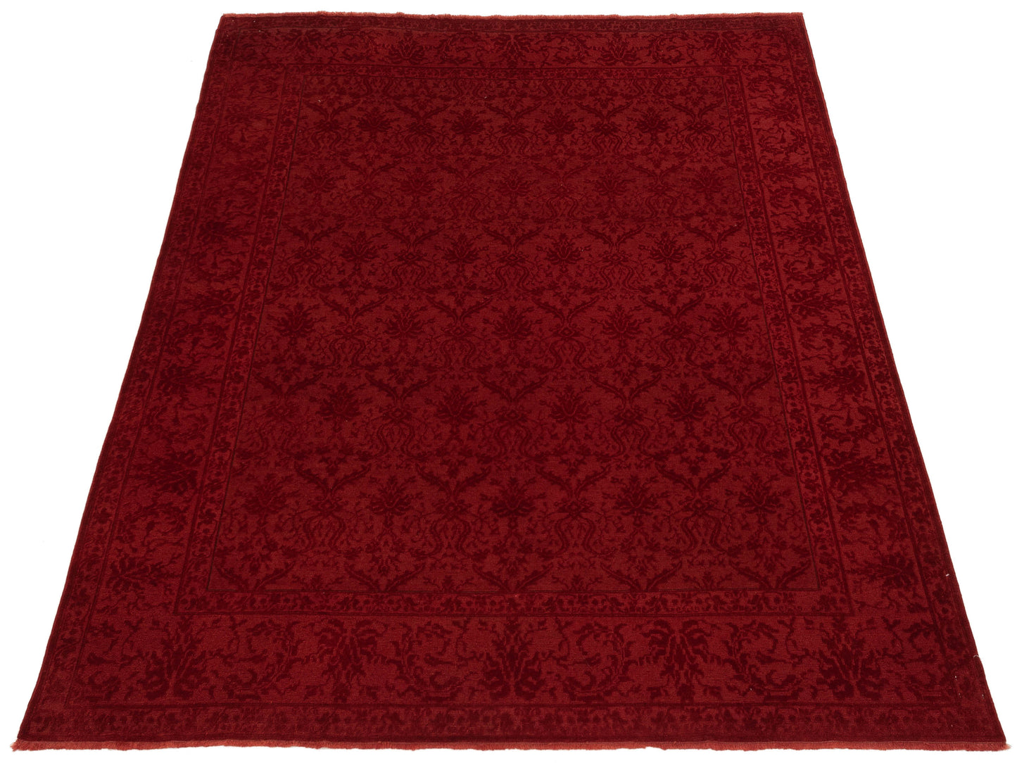 Vintage 114572 Red 8.4x10.3 Hand Knotted Rug