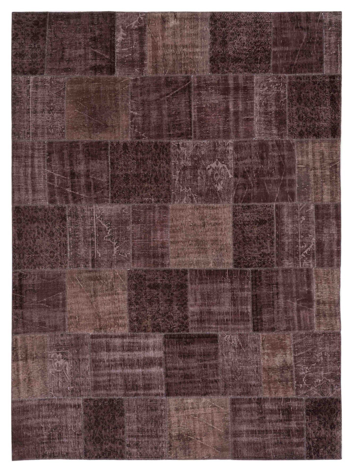 Pasha Turkish Vestige Patchwork Dark Brown Contemporary