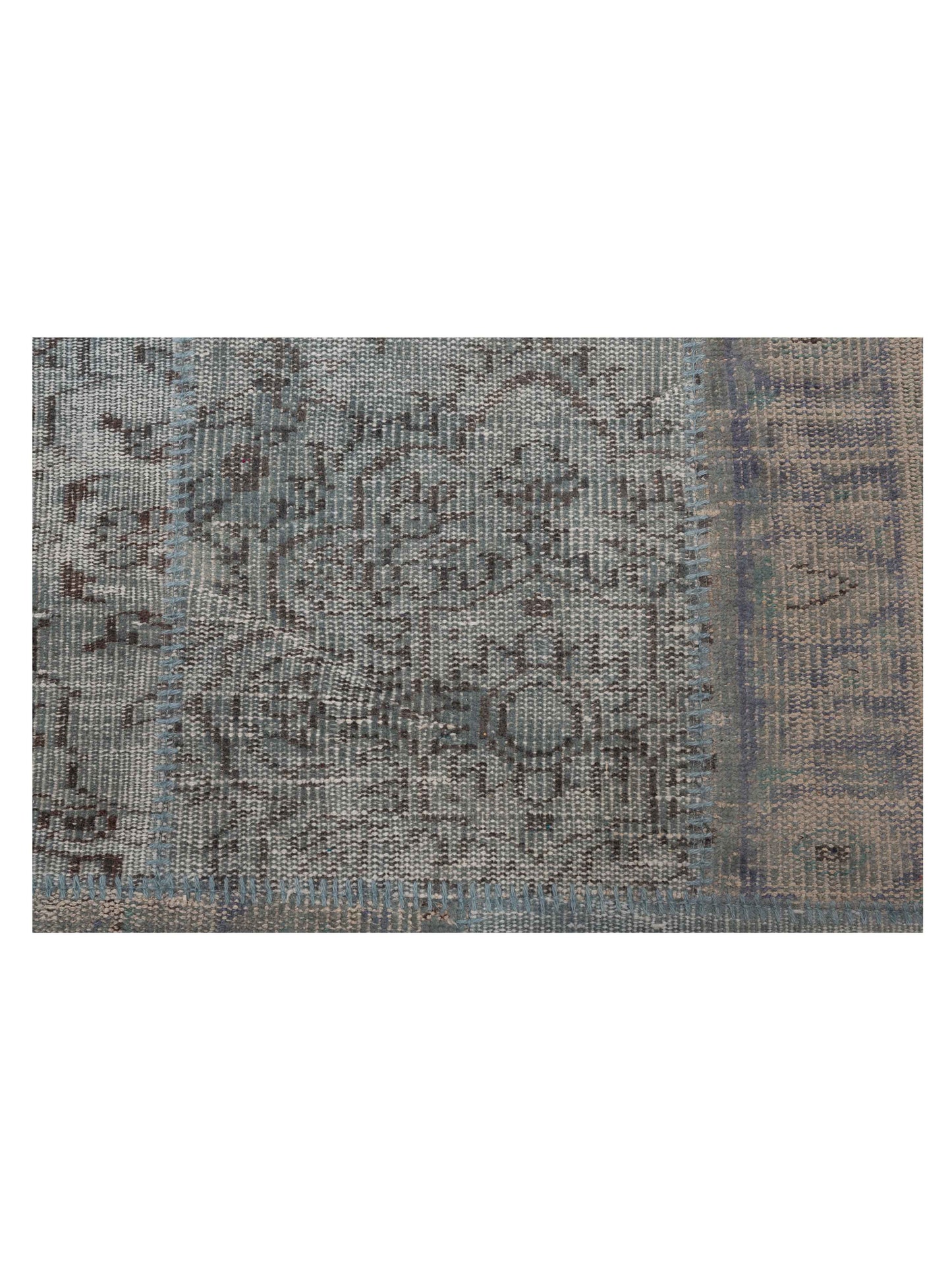 Turkish Vestige Patchwork 114594 Blue 8x10 Hand Knotted Rug