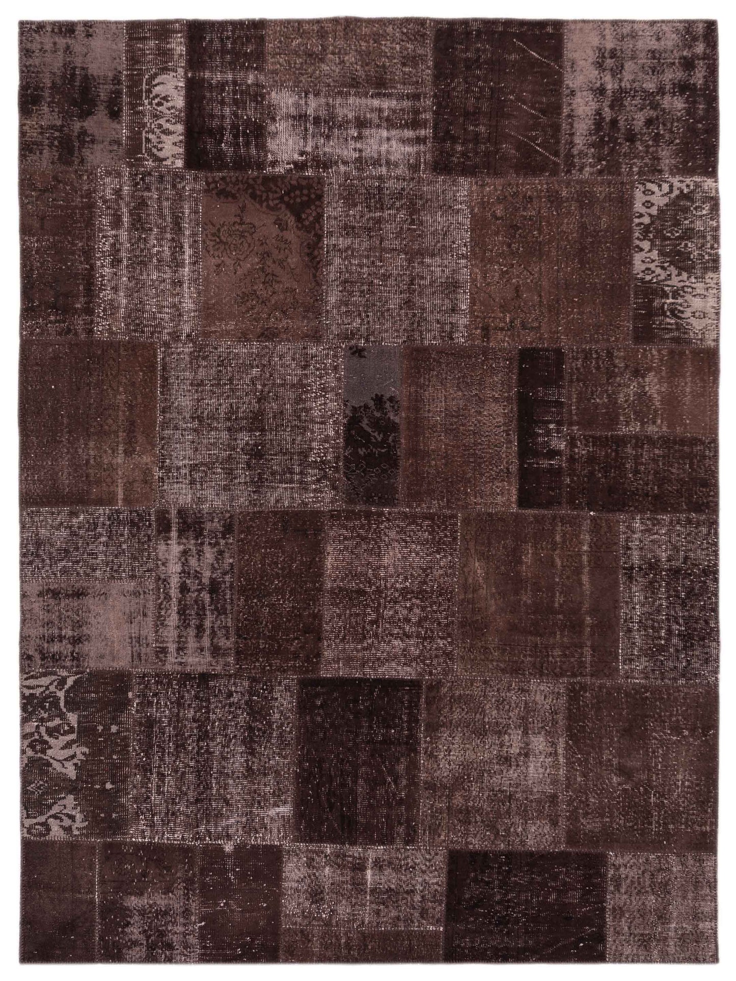 Pasha Turkish Vestige Patchwork Dark Brown Contemporary