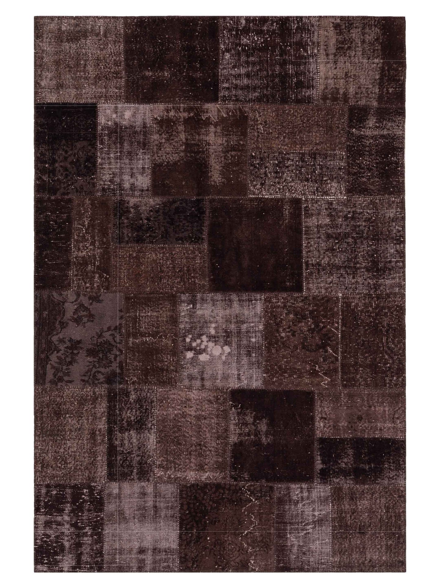 Pasha Turkish Vestige Patchwork Dark Brown Contemporary