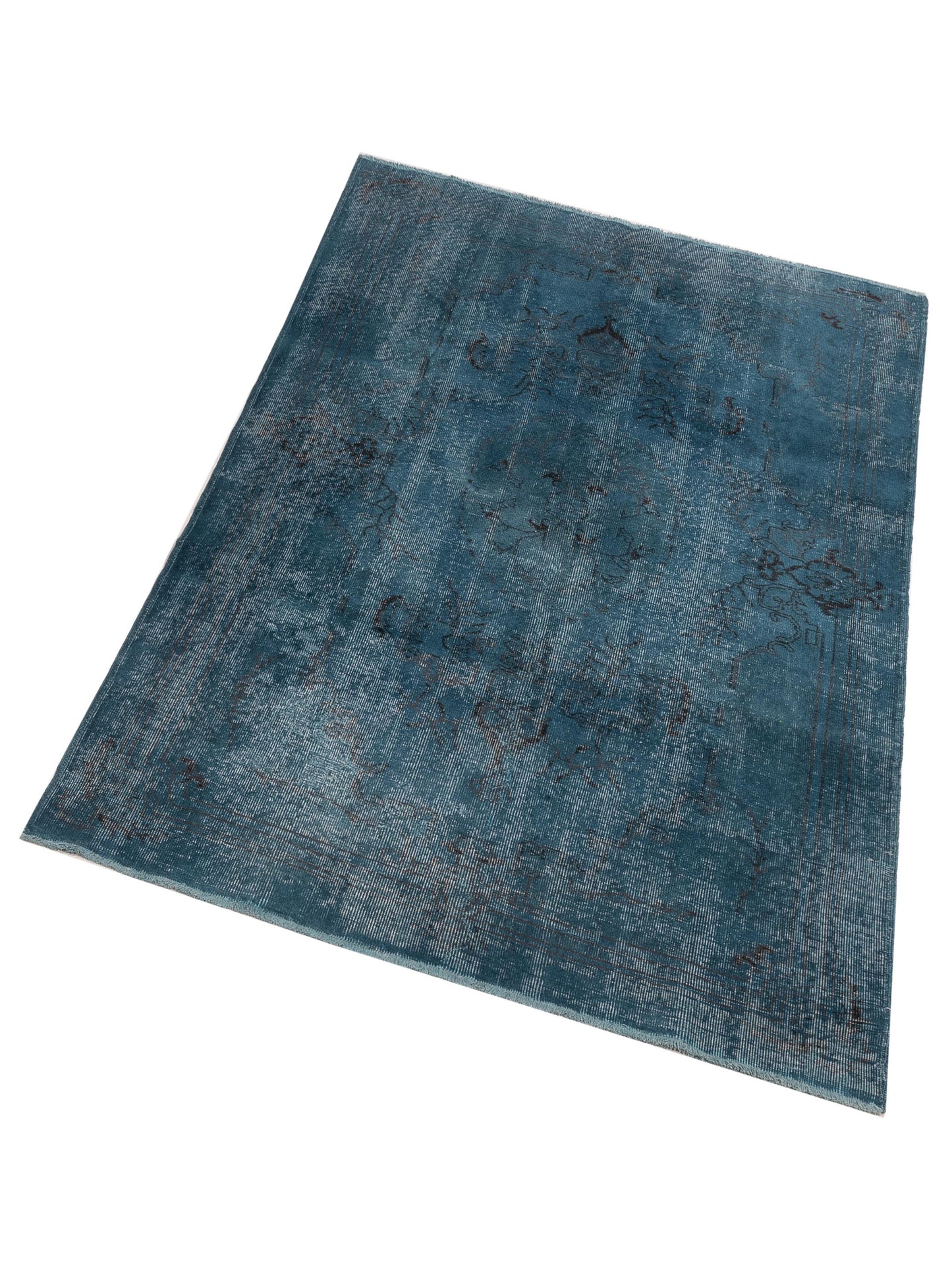 Vintage 114644 Blue 5.1x8.6 Hand Knotted Rug